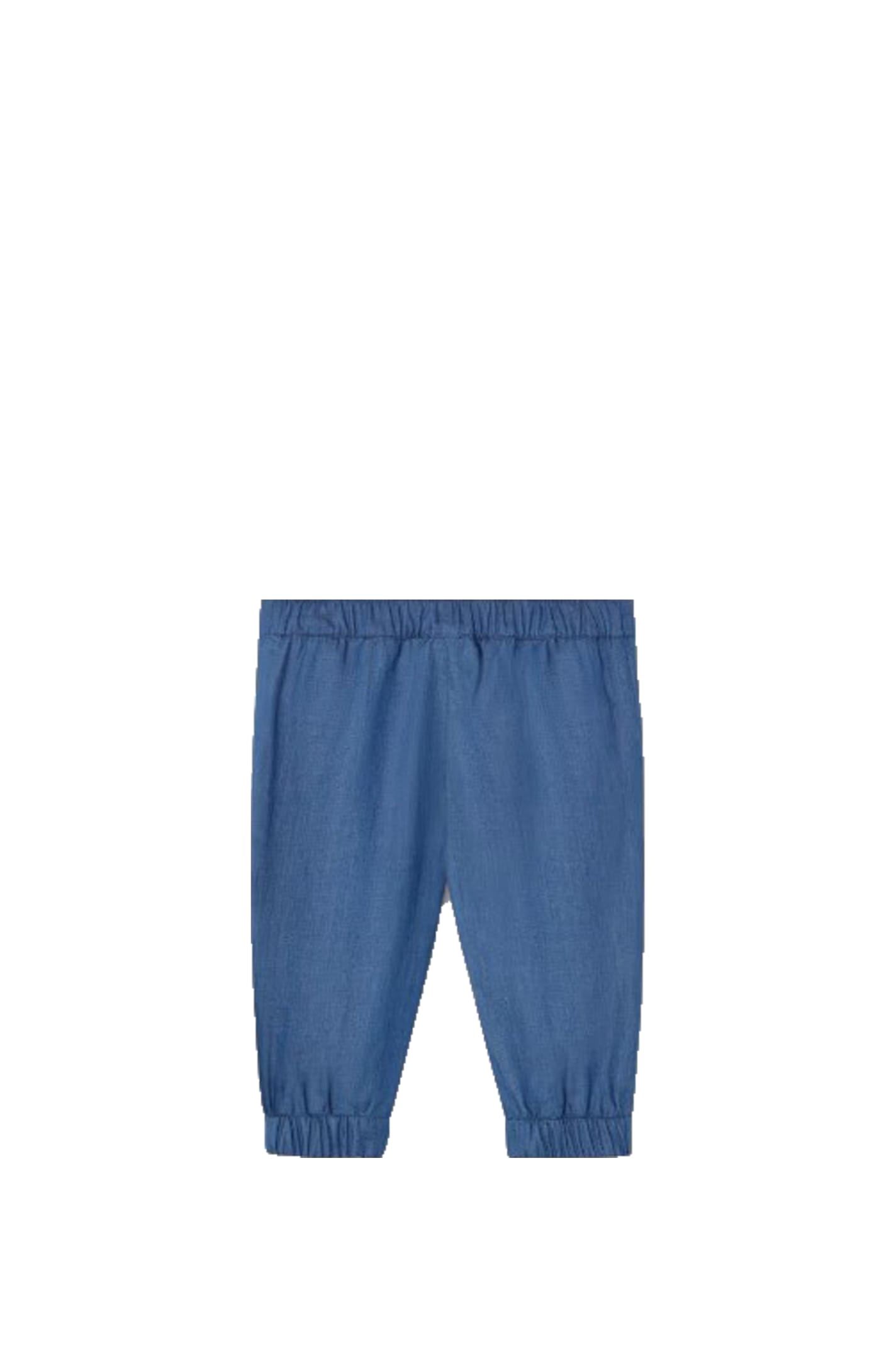 Shop Versace Trousers In Blue