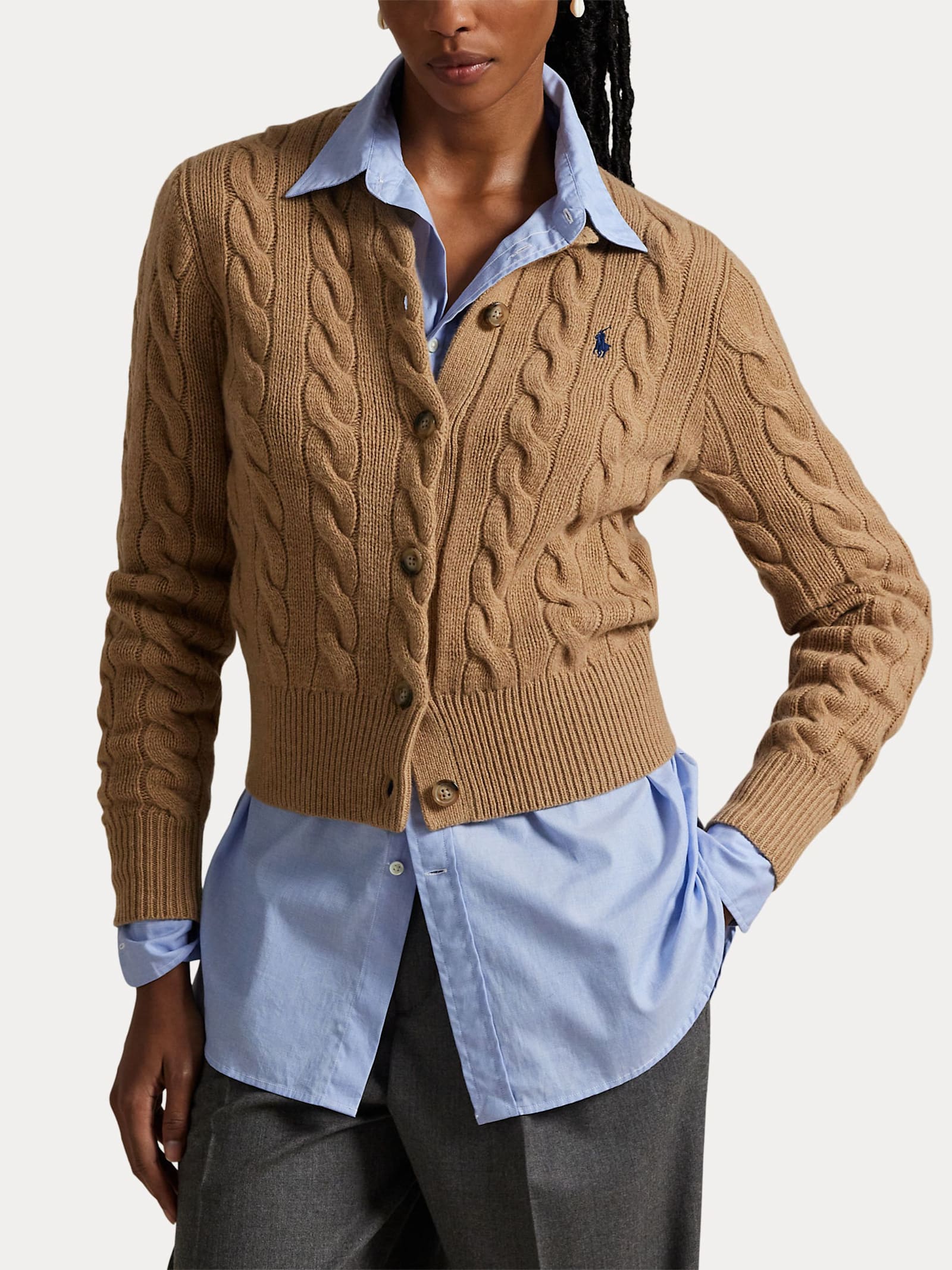 Ralph Lauren Cardigan In Sand