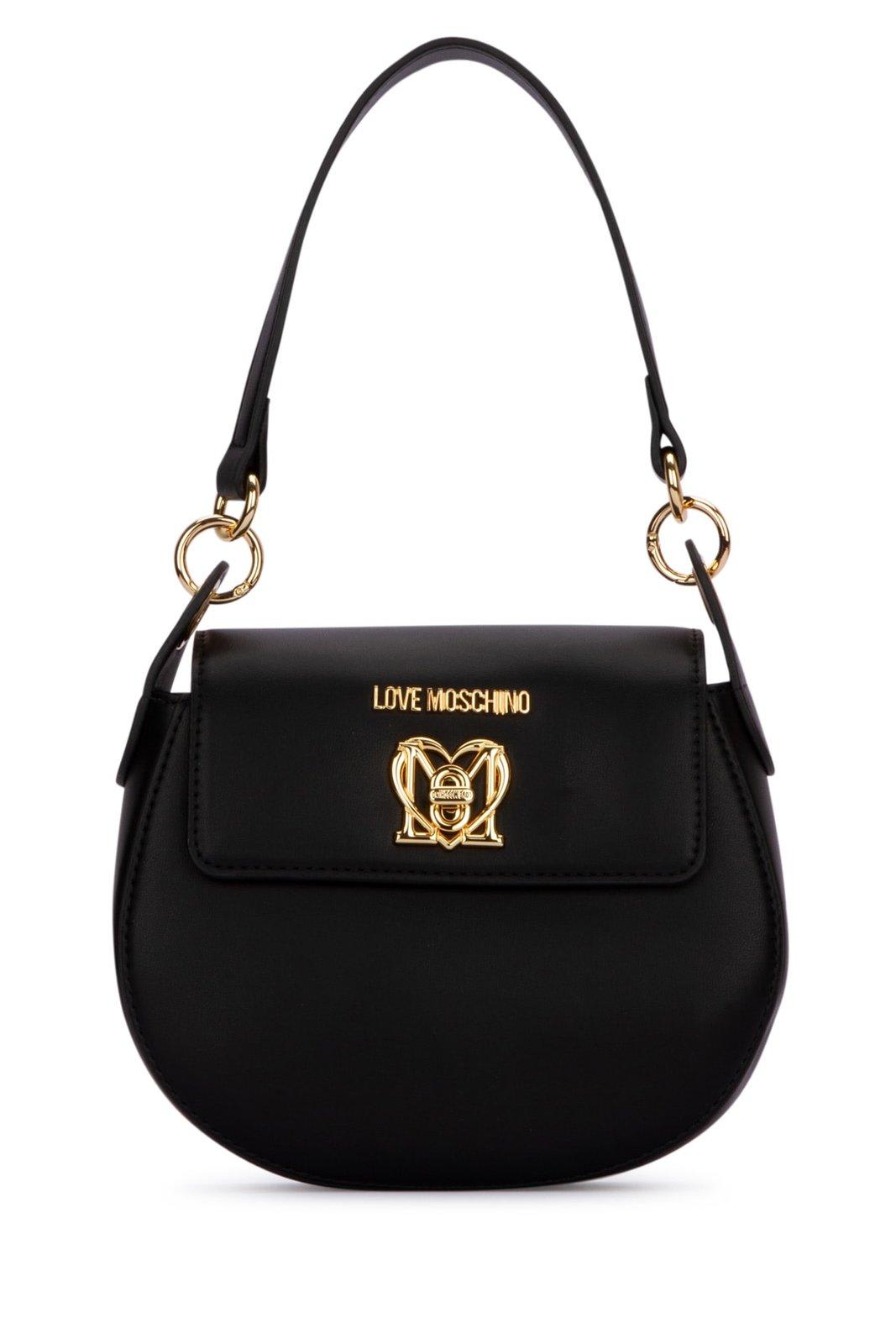 Love Moschino Logo Plaque Top Handle Bag