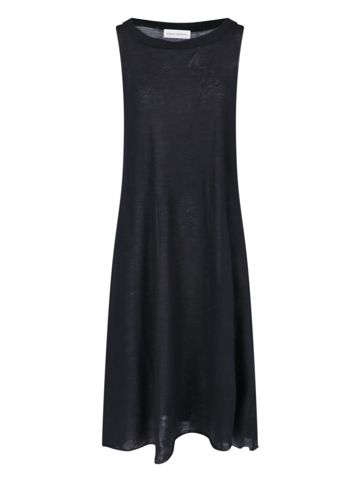 Shop Extreme Cashmere Mia Flared Midi Dress In Black