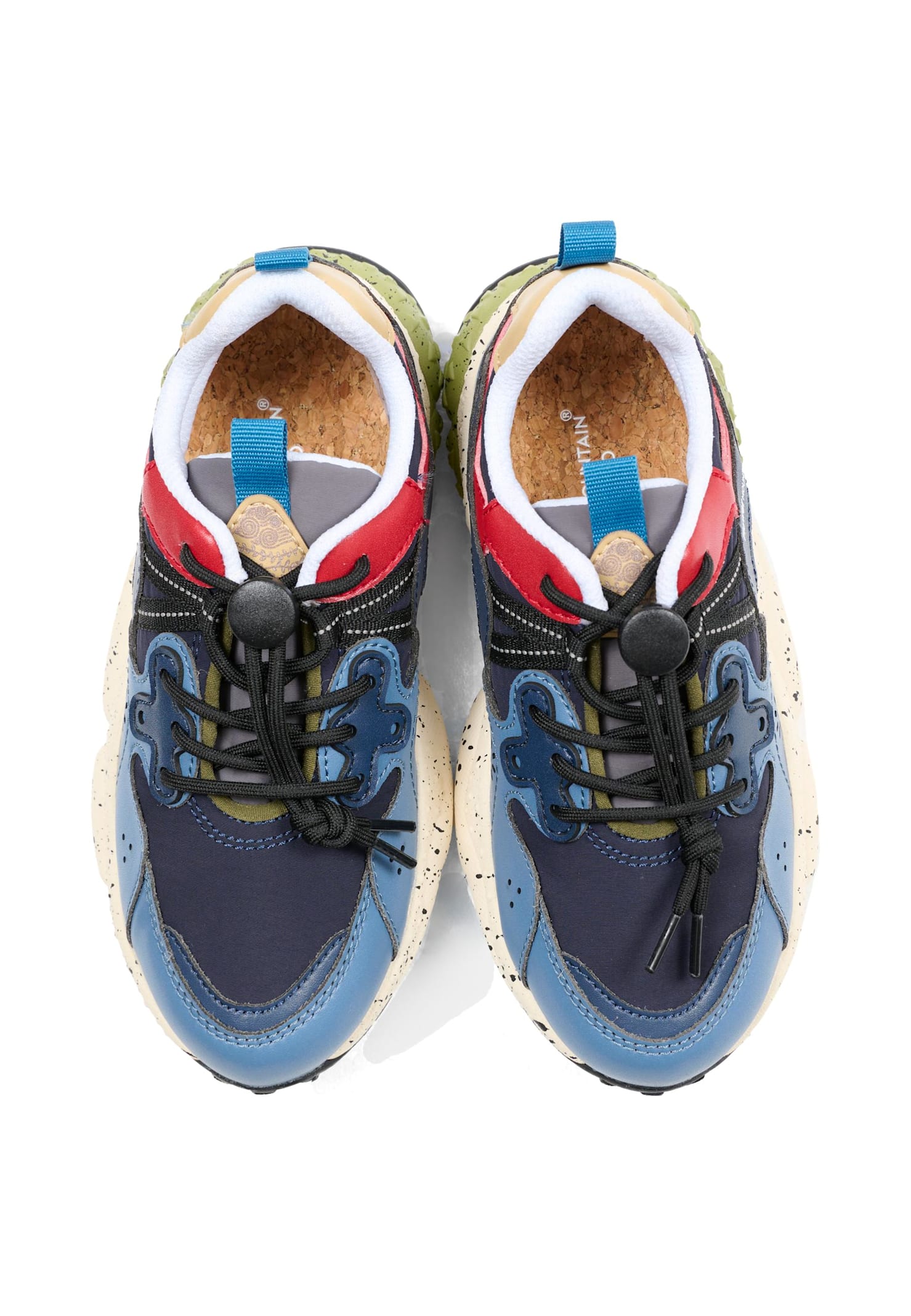 Flower Mountain Multicolor Yaman Sneakers For Boy In Blue