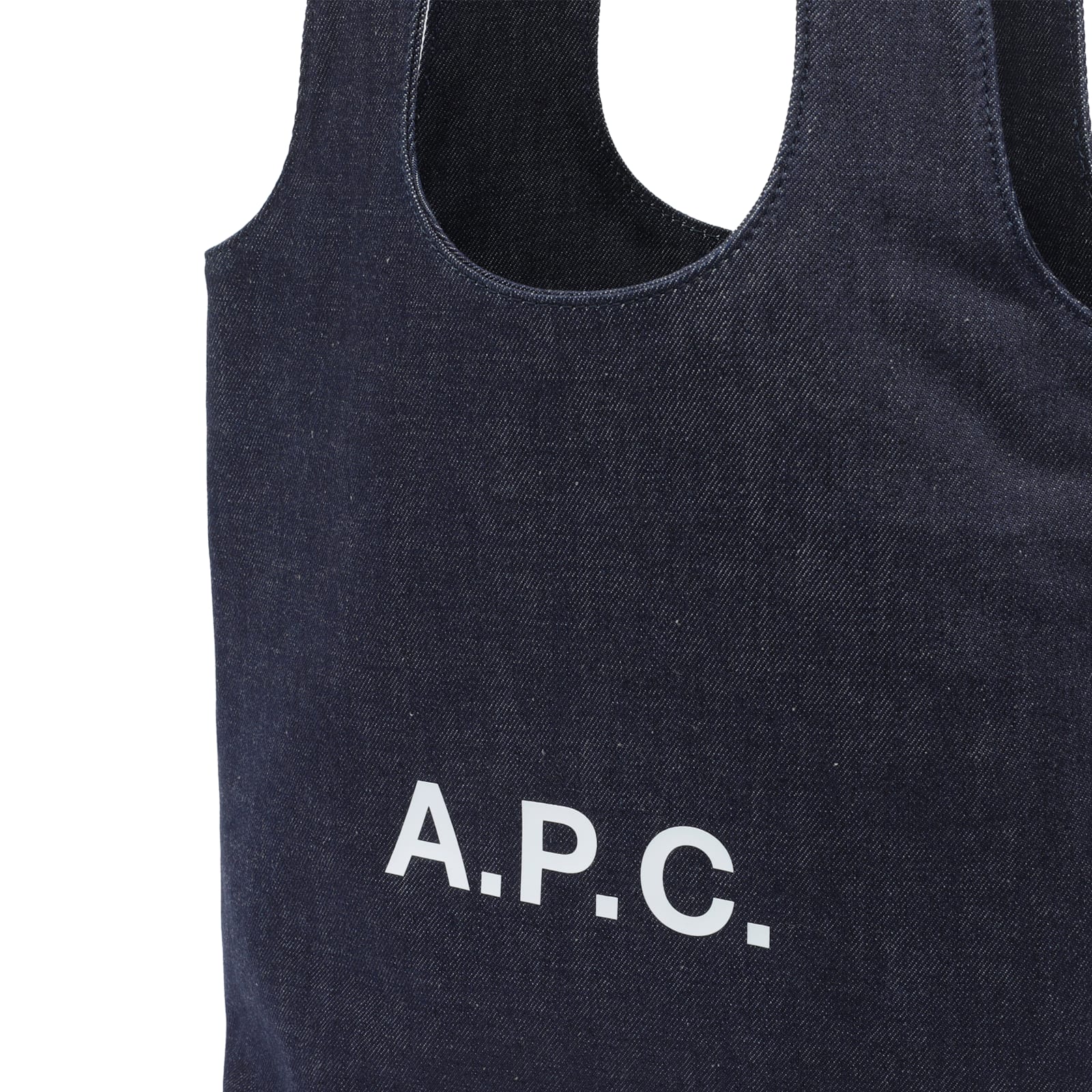 Apc A.p.c. Small Ninon Denim Tote Bags In Blue