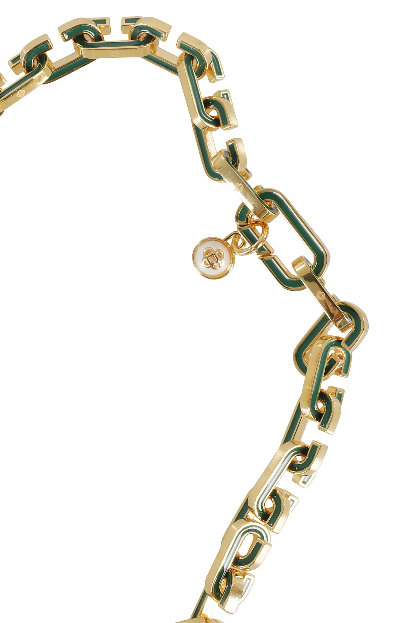 Casablanca Enamel C Link Necklace In Gold