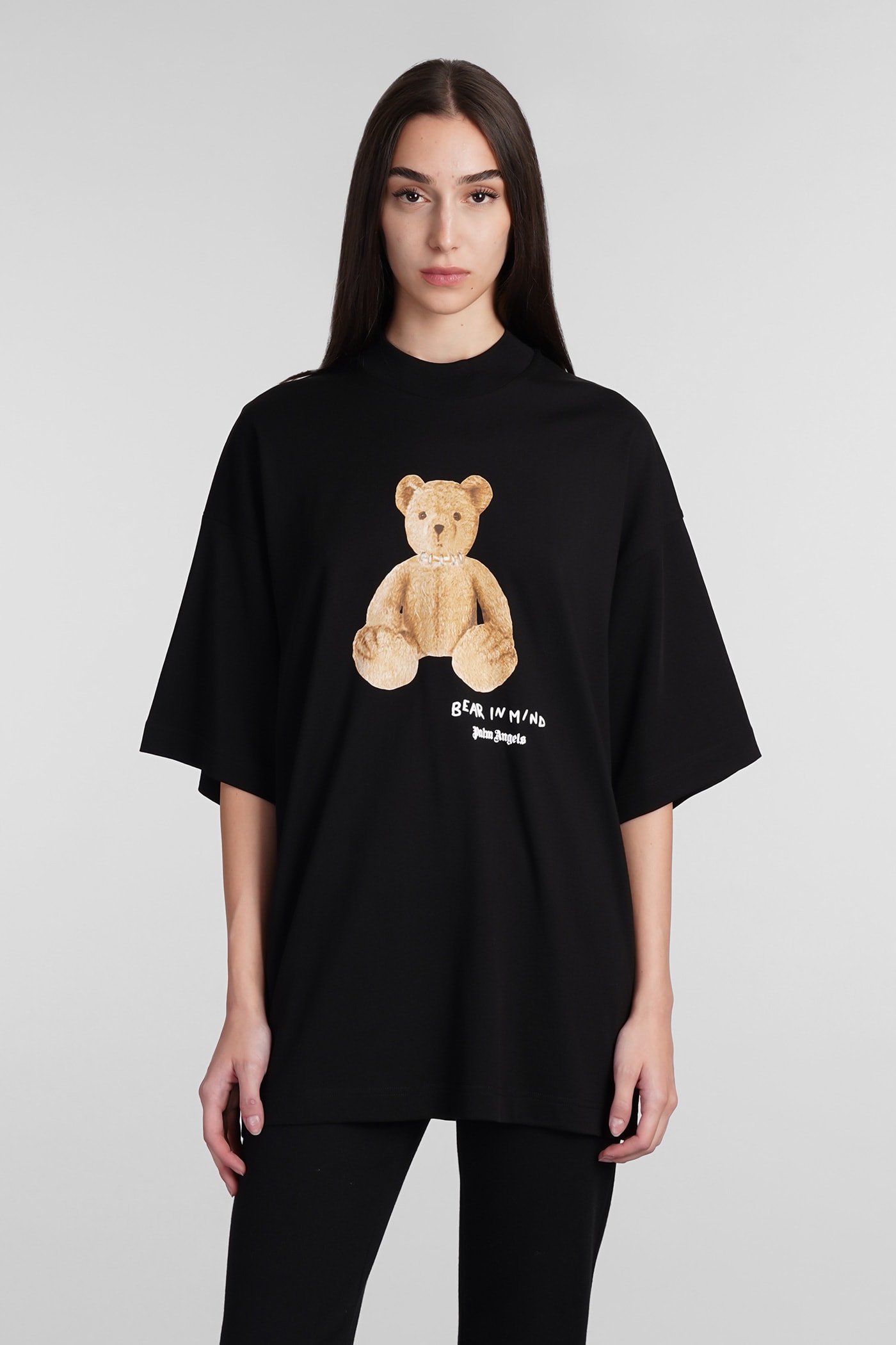 Shop Palm Angels T-shirt In Black Cotton