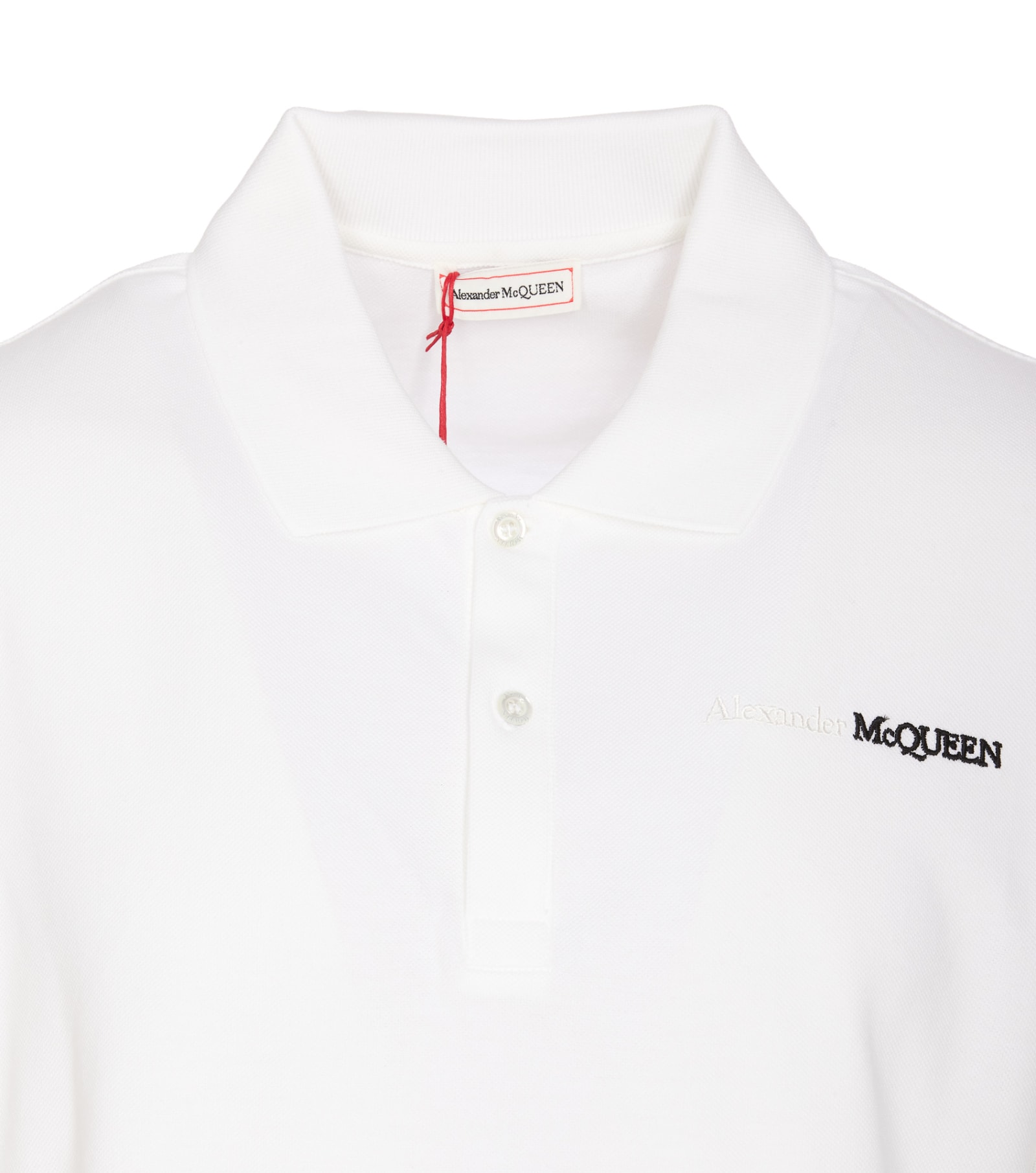 Shop Alexander Mcqueen Logo Polo In White