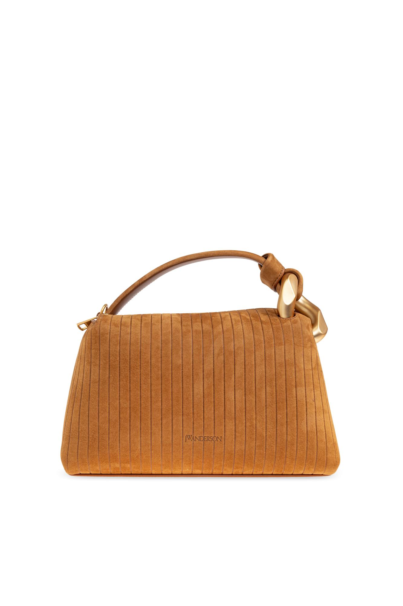 Jw Anderson Pleated Cross-body Bag Gold-tone Hardware In Brown