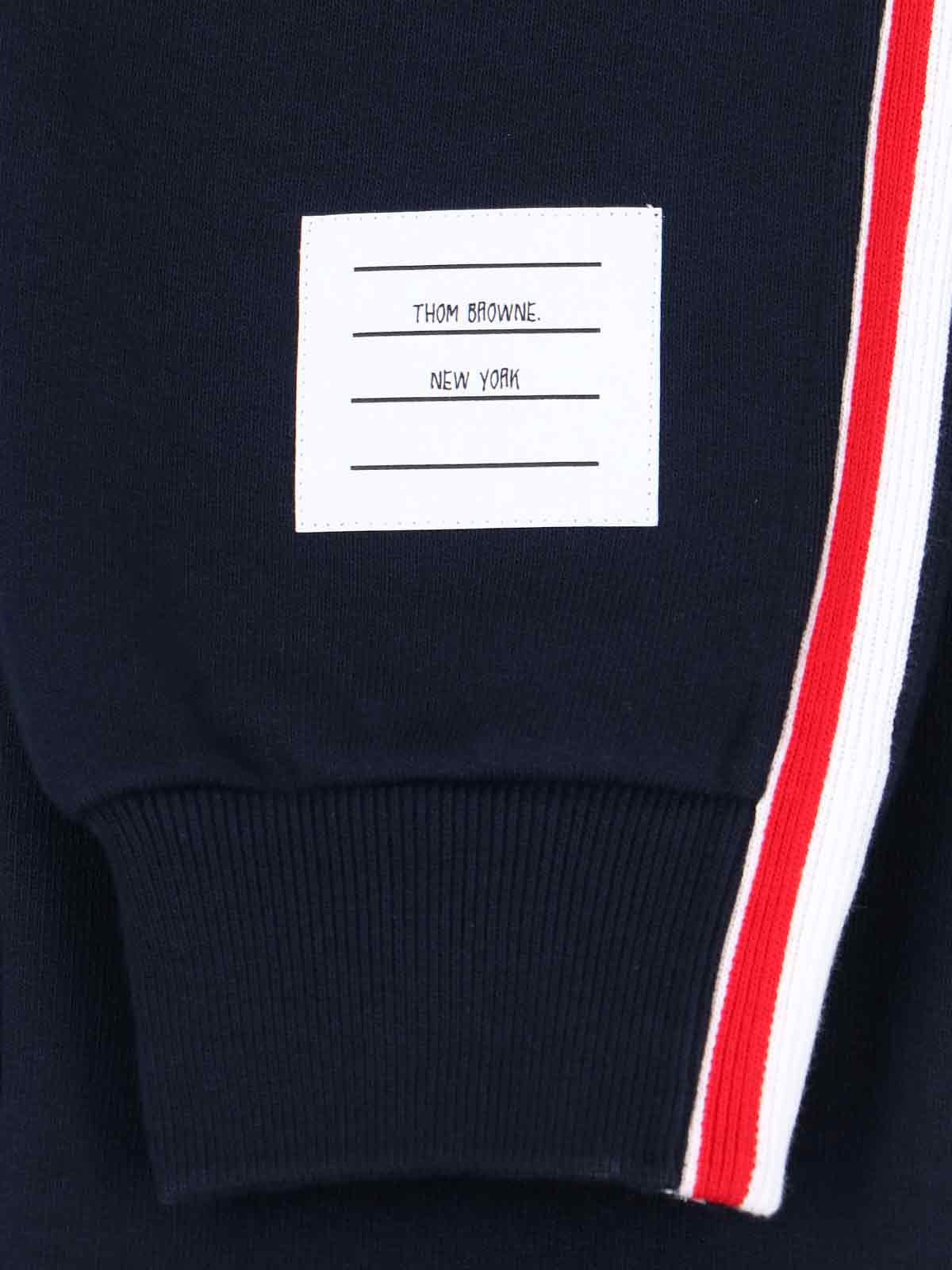 Shop Thom Browne Sports Pants In Blue