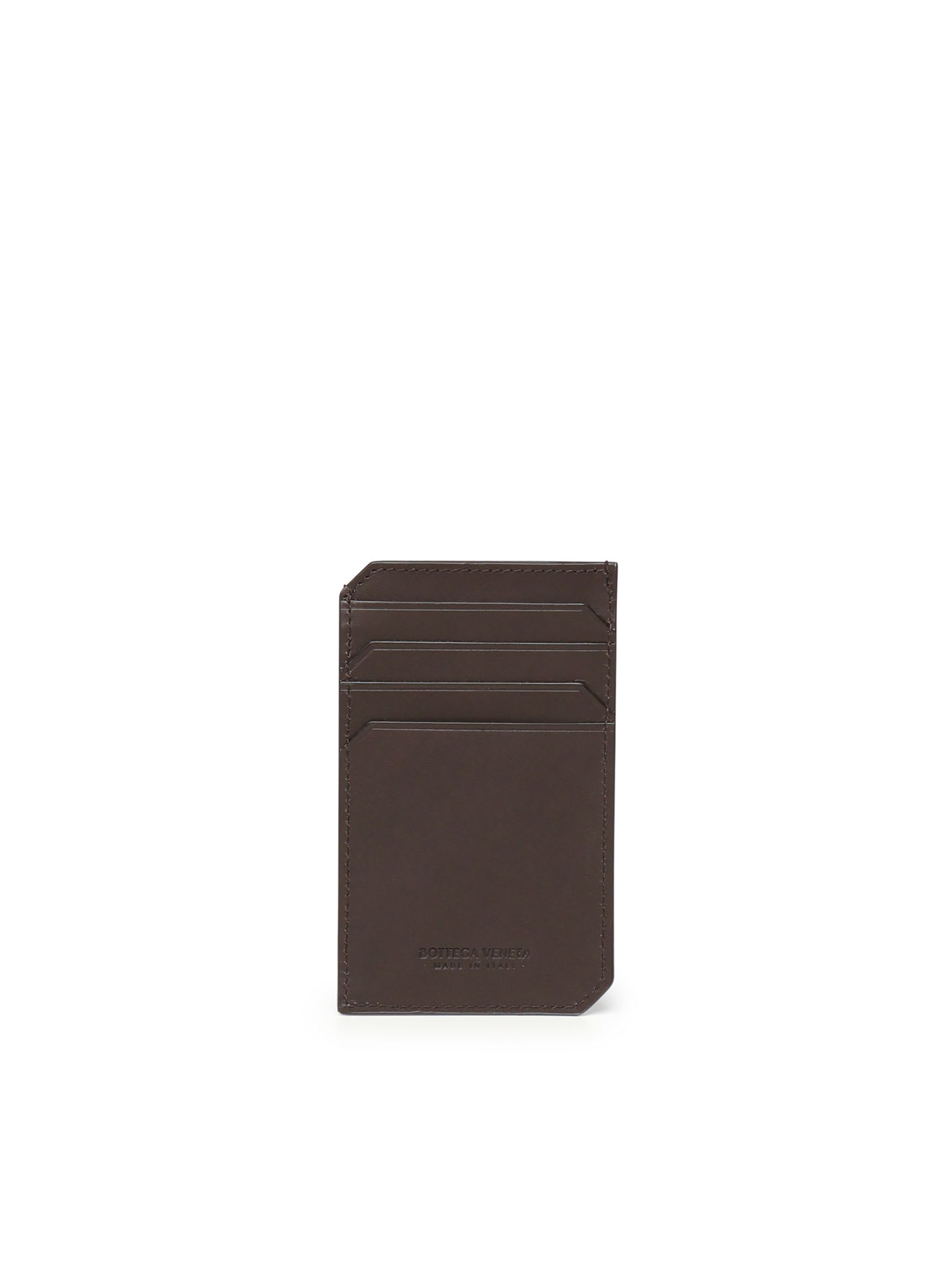 Bottega Veneta Small Braided Vertical Card Holder In Fondant