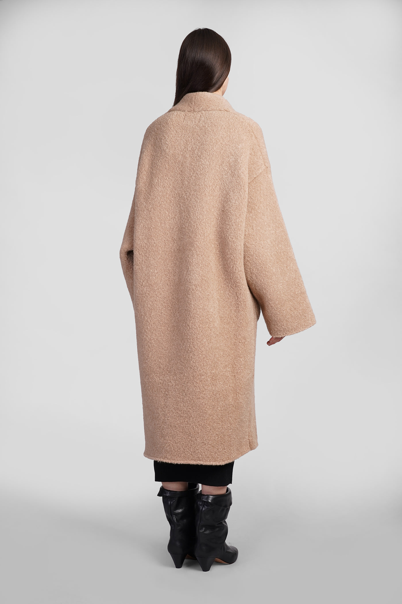 Shop Laneus Coat In Camel Wool