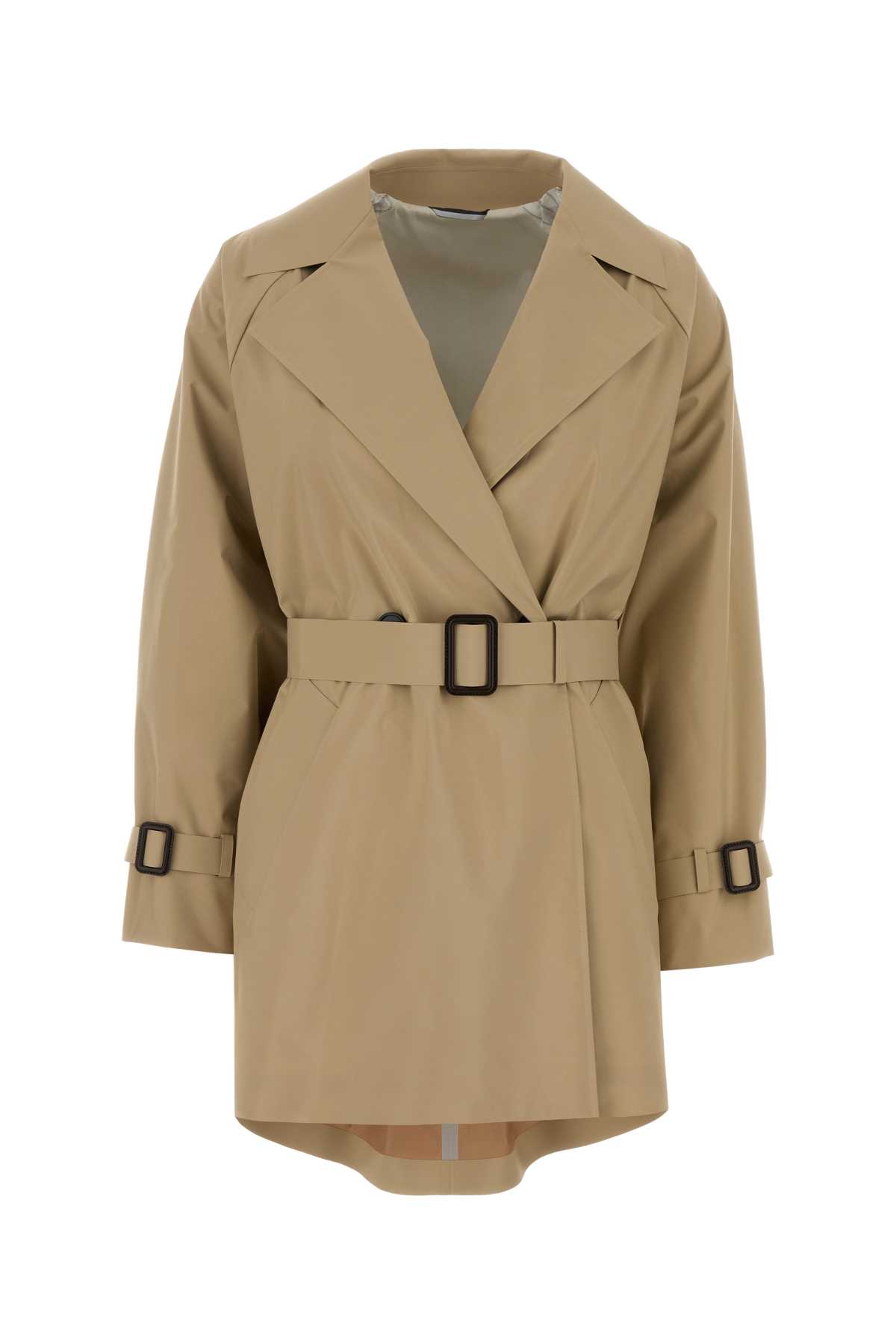 Weekend Max Mara Beige Cotton Dovatta Trench Coat In Sand