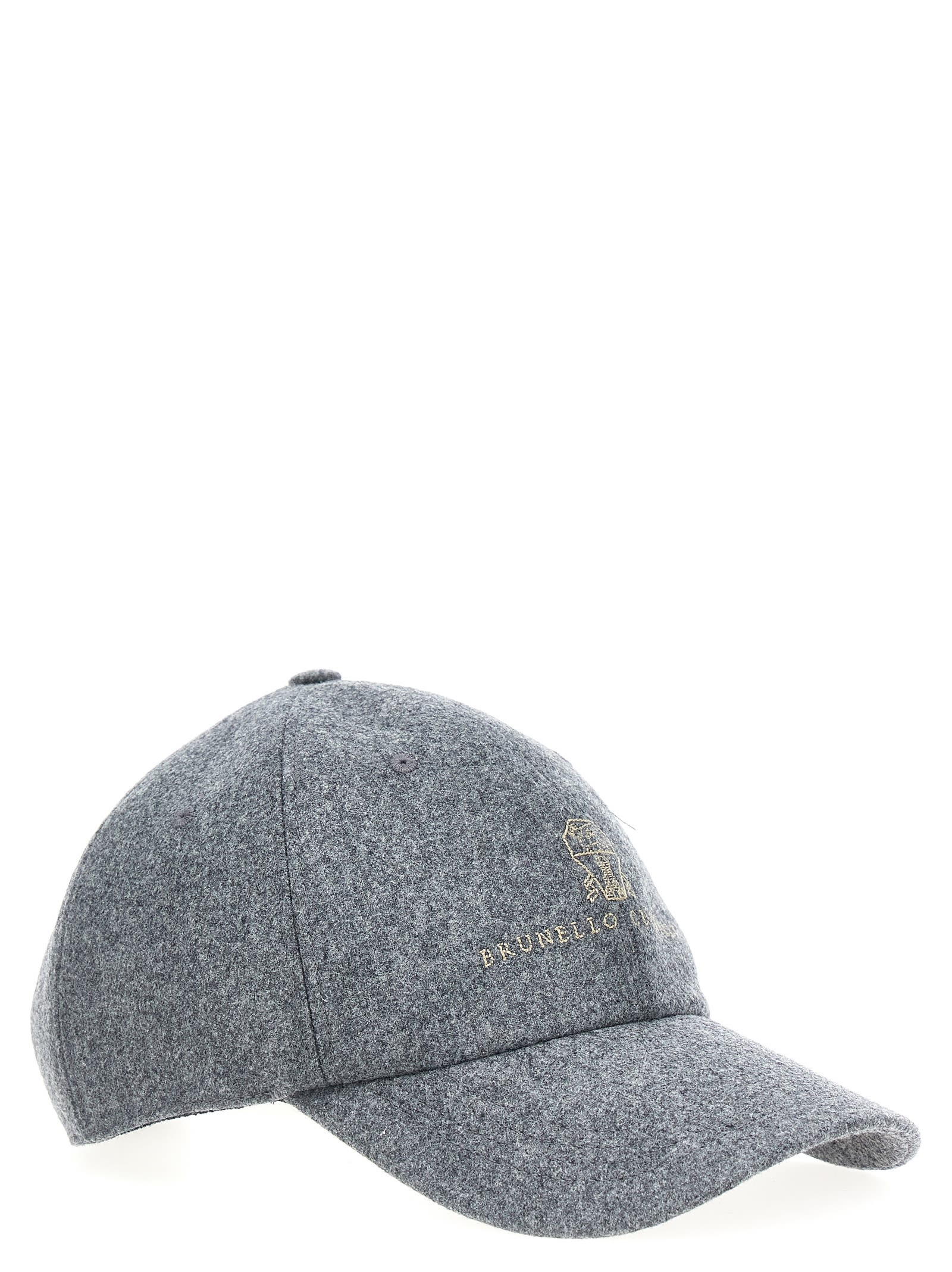 Shop Brunello Cucinelli Logo Embroidery Cap