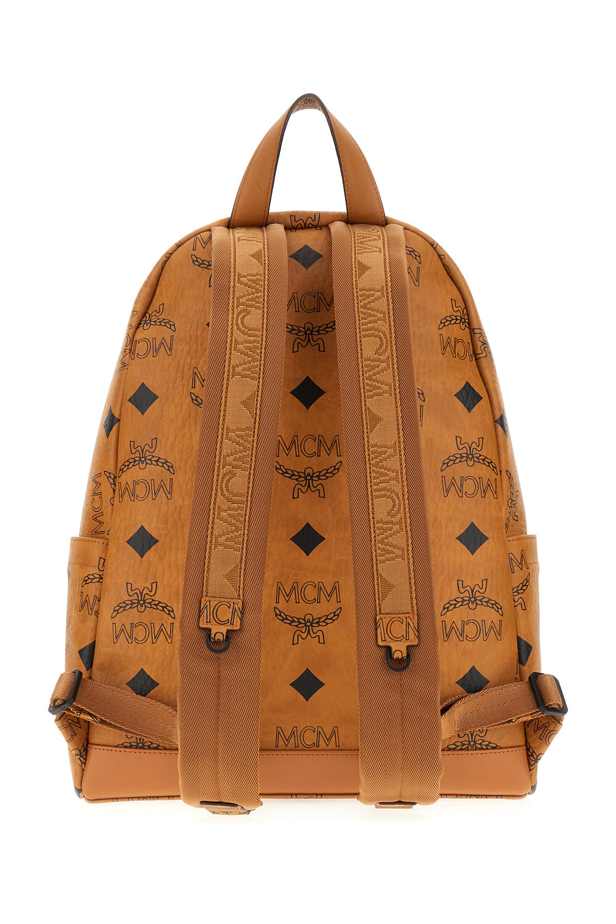 Shop Mcm Printed Synthetic Leather Medium Stark Backpack In Co