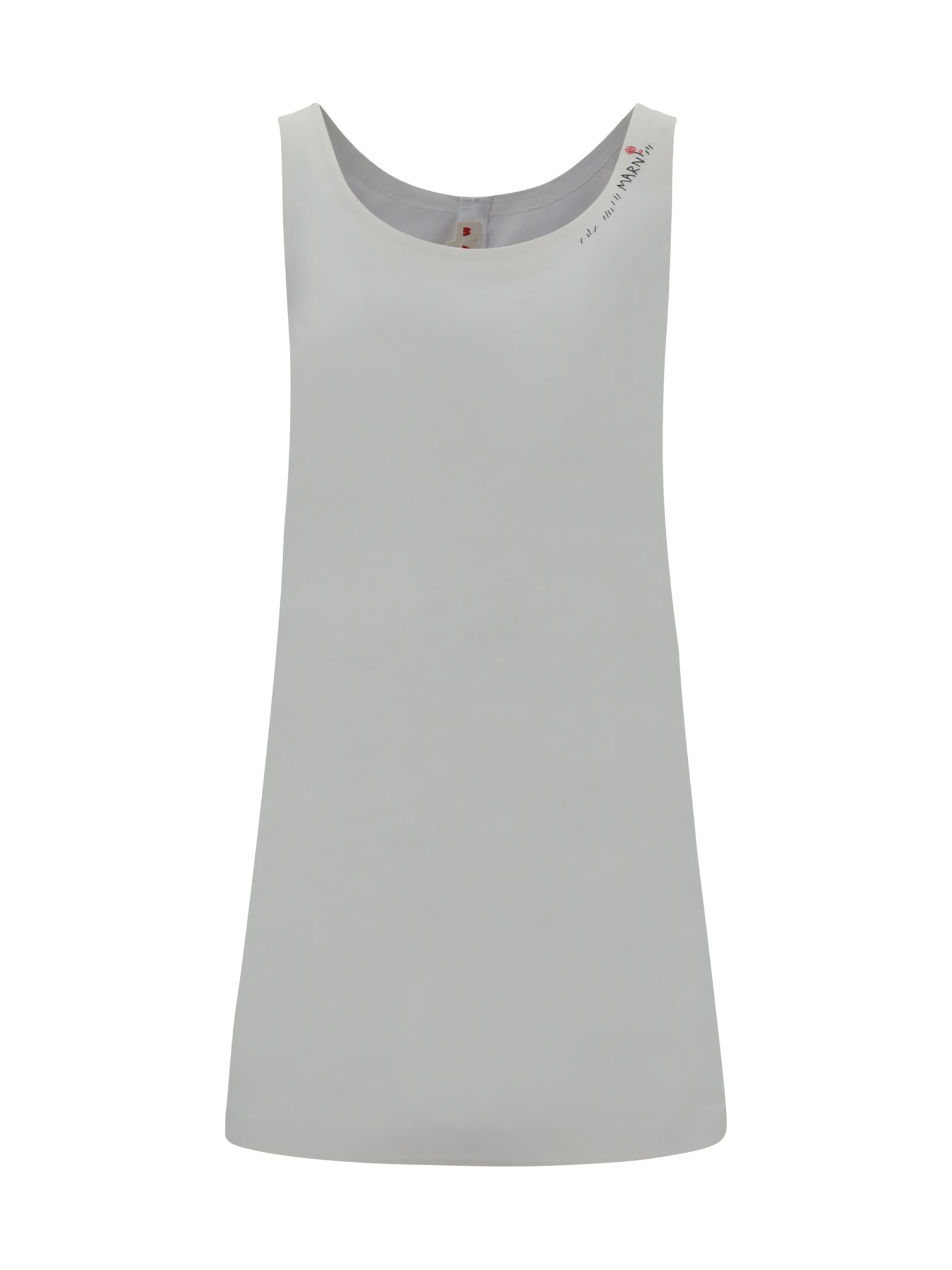 Shop Marni Loose Fit Tank Top In Lily White