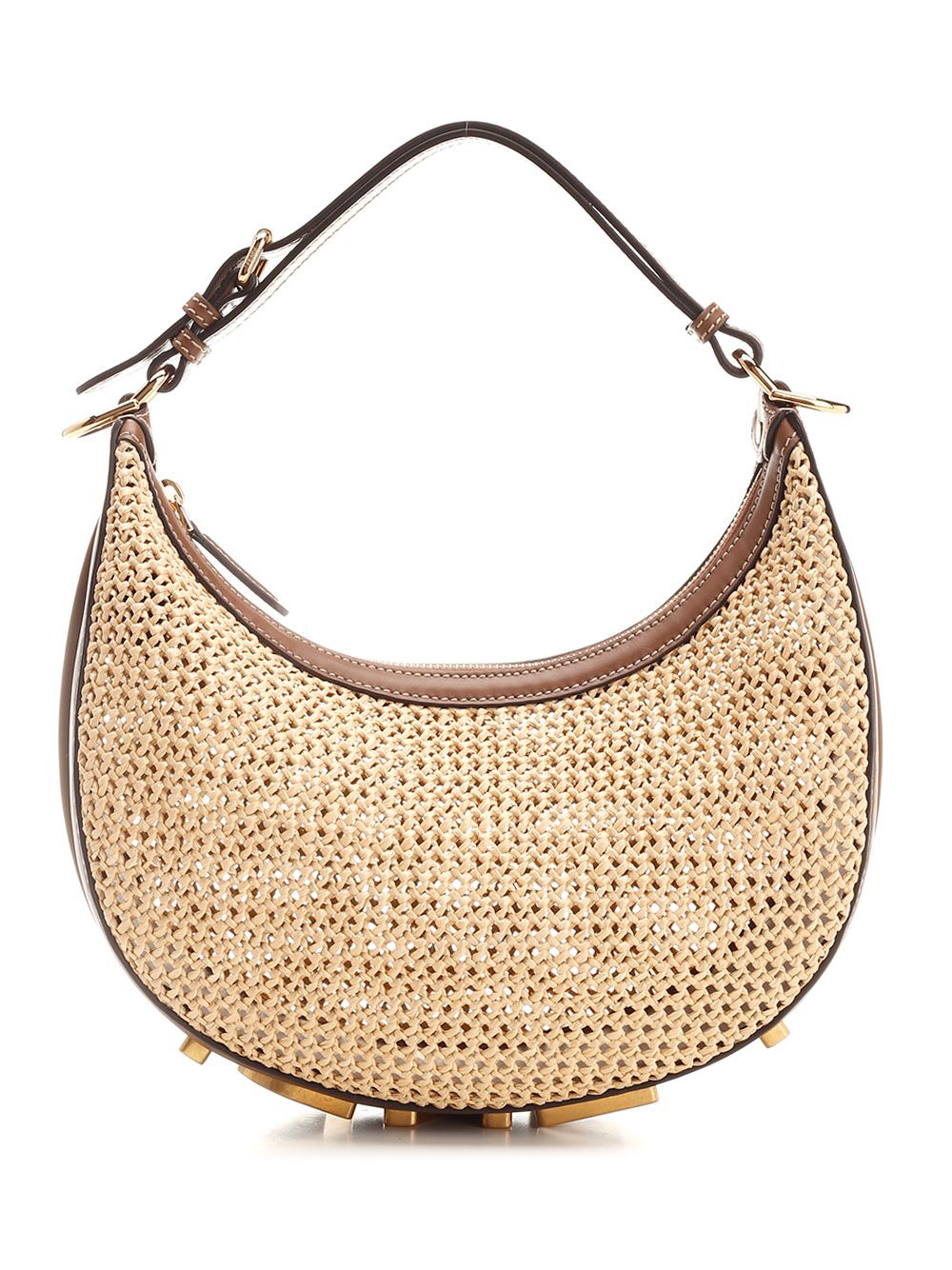 Shop Fendi Graphy Small Hobo Bag In Beige