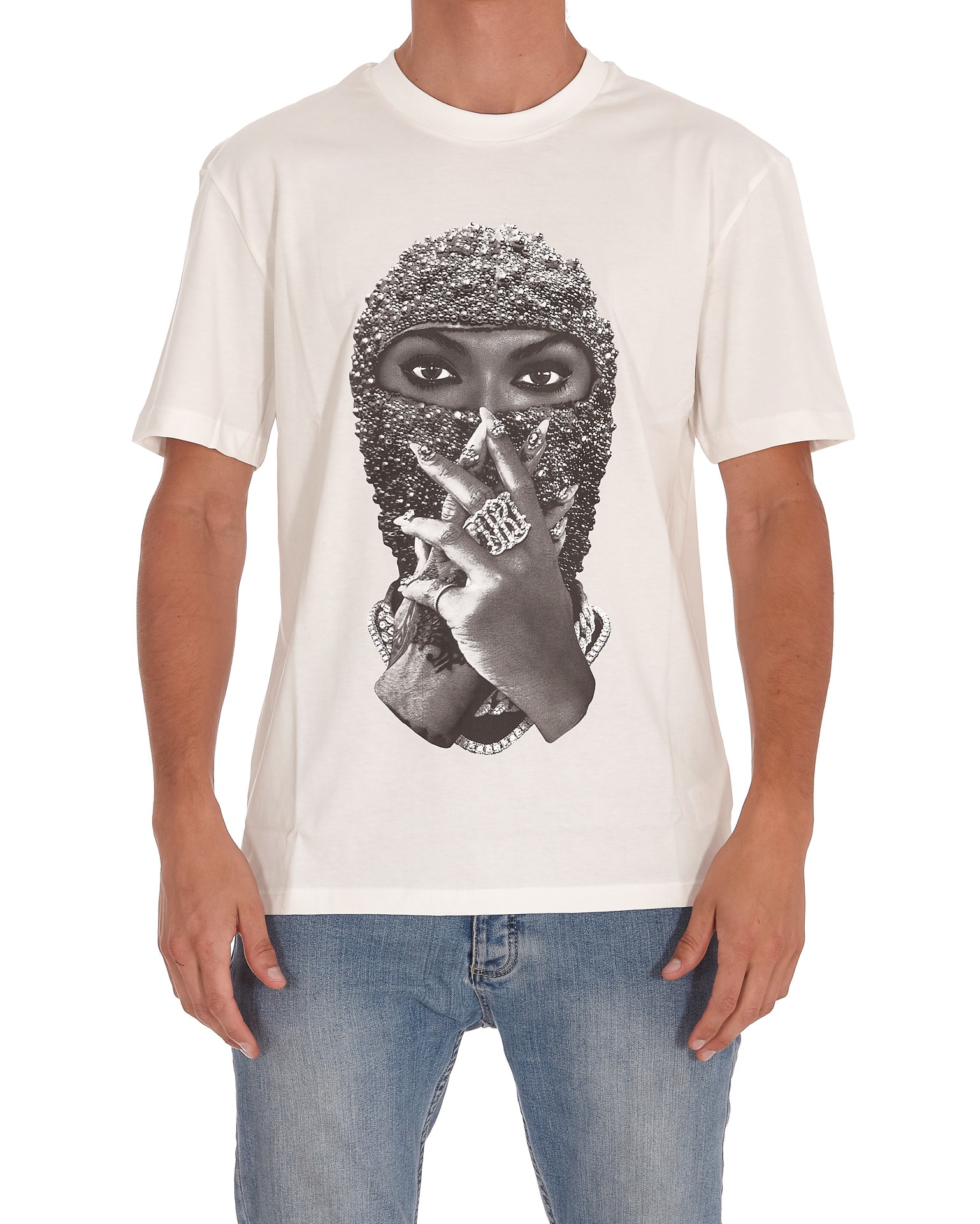 Ih nom uh nit Beyonce Pearl Mask Print T-shirt