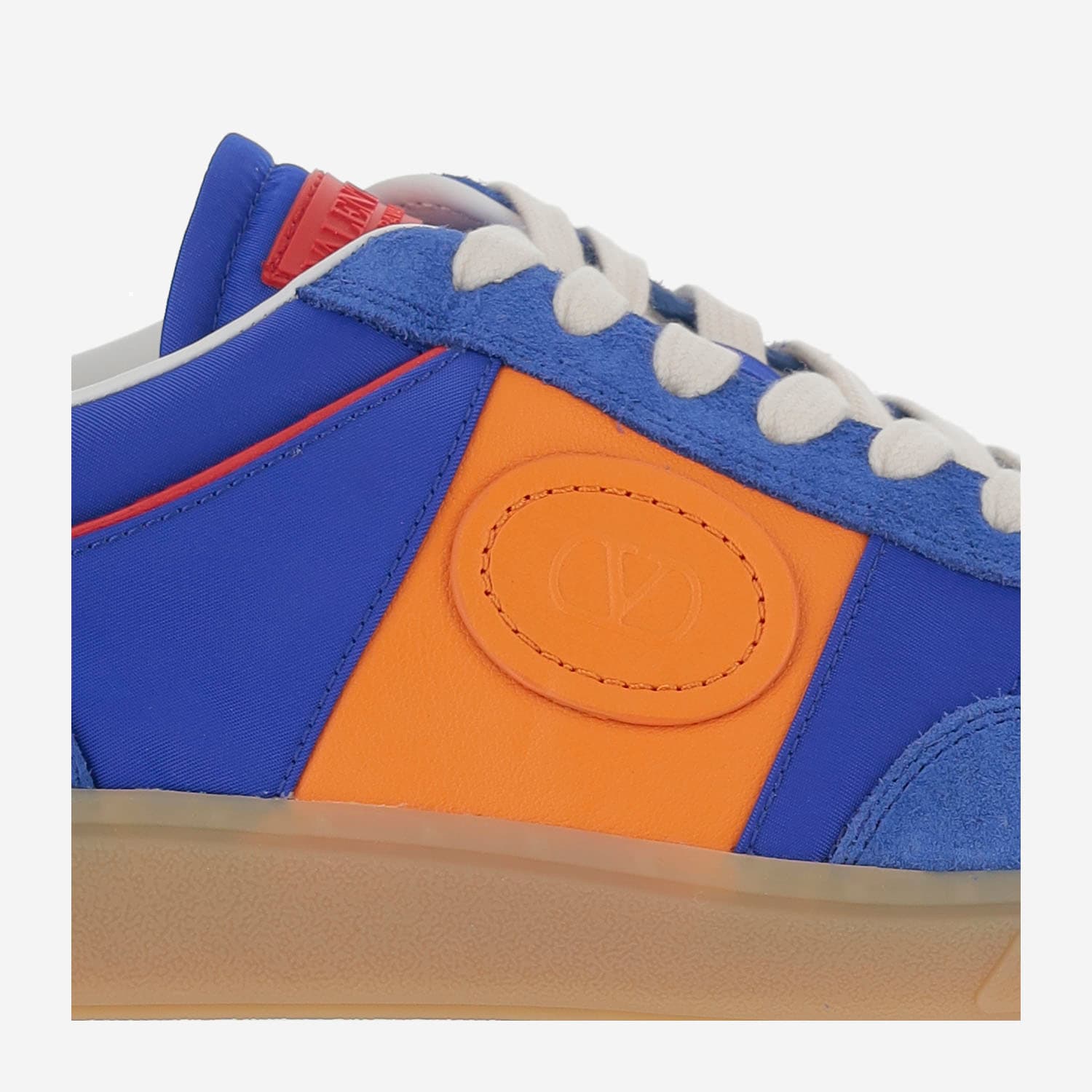 Valentino Multicolor Split Leather And Leather Upvillage Sneakers In Blu