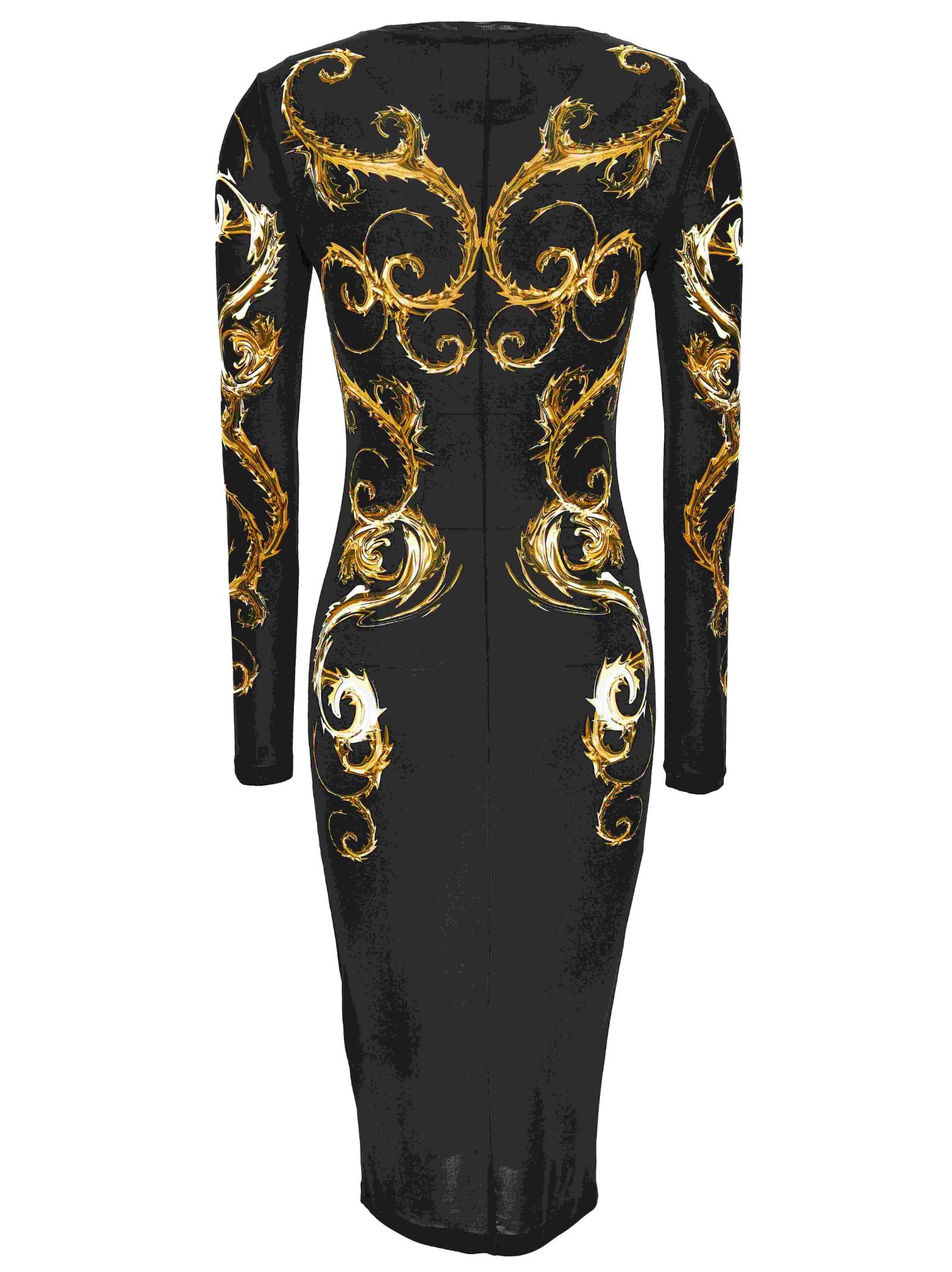 Shop Versace Jeans Couture Dress In Black