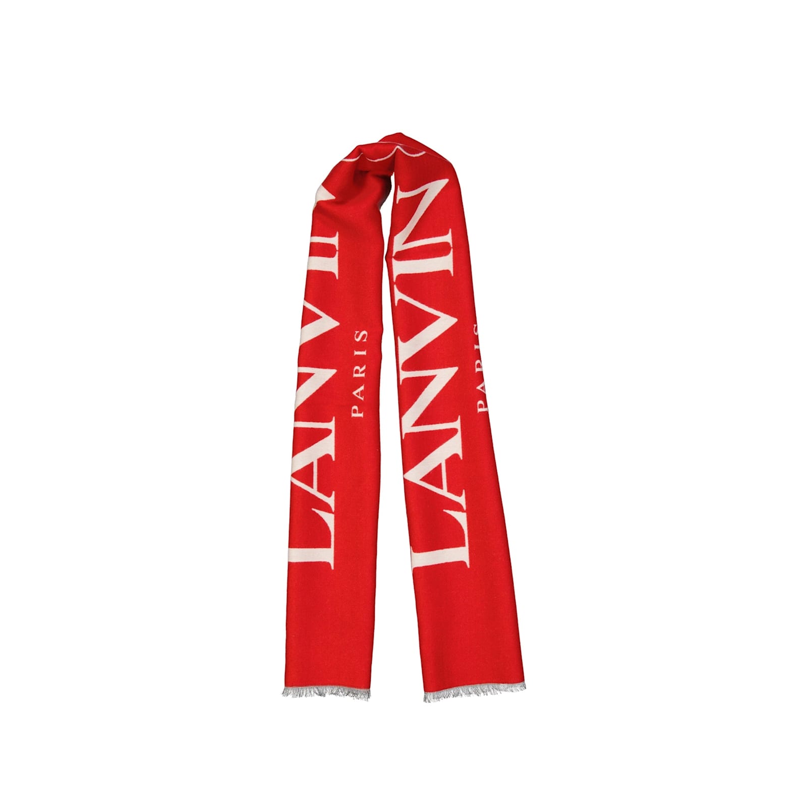 Lanvin Wool And Silk Scarf In Red