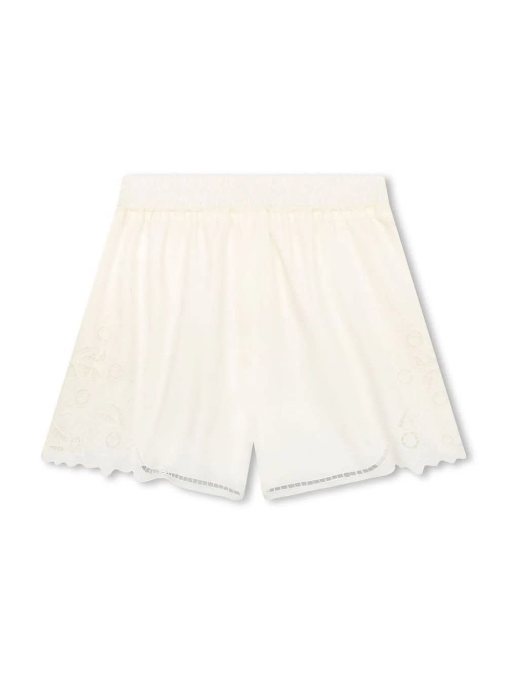 Shop Chloé White Shorts With Embroidery