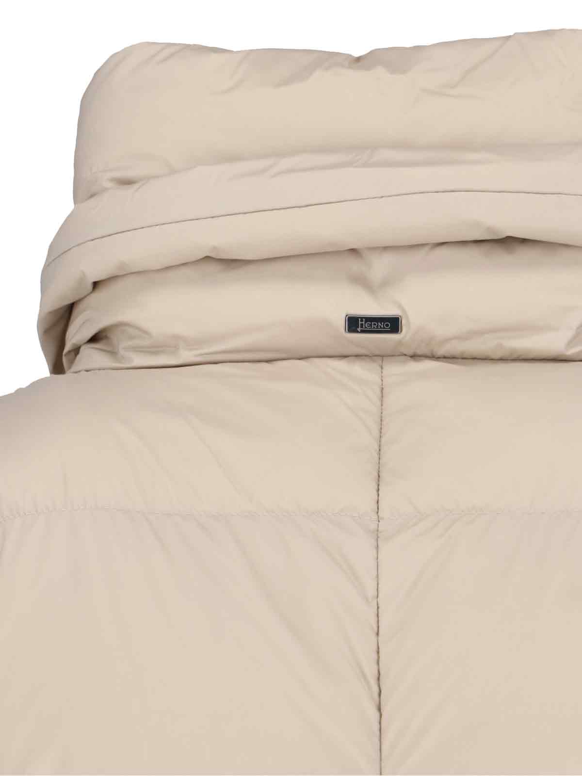 Herno Flared Down Jacket In Neutral