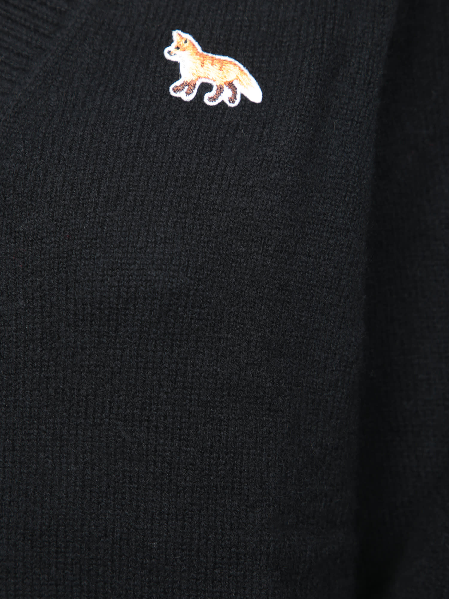 Shop Maison Kitsuné Baby Fox Black Cardigan