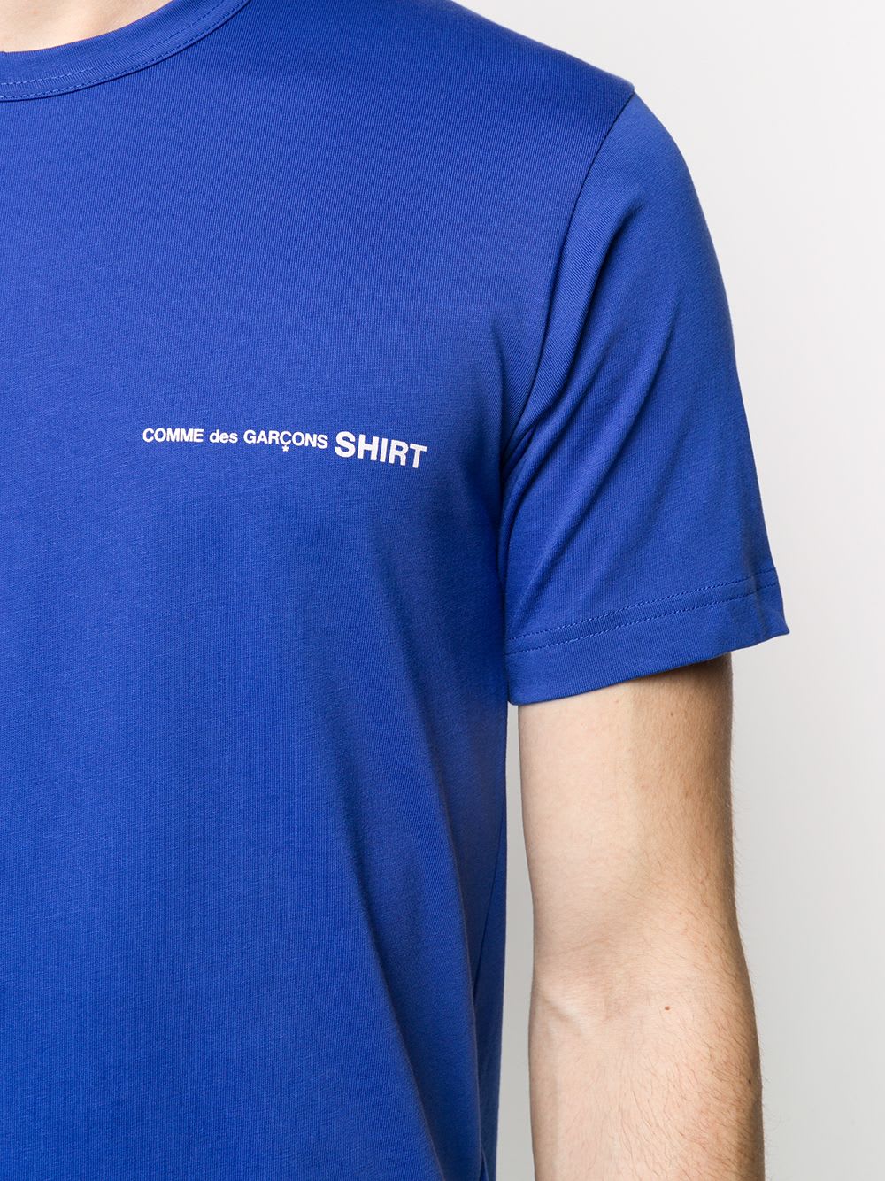 comme des garcons blue t shirt