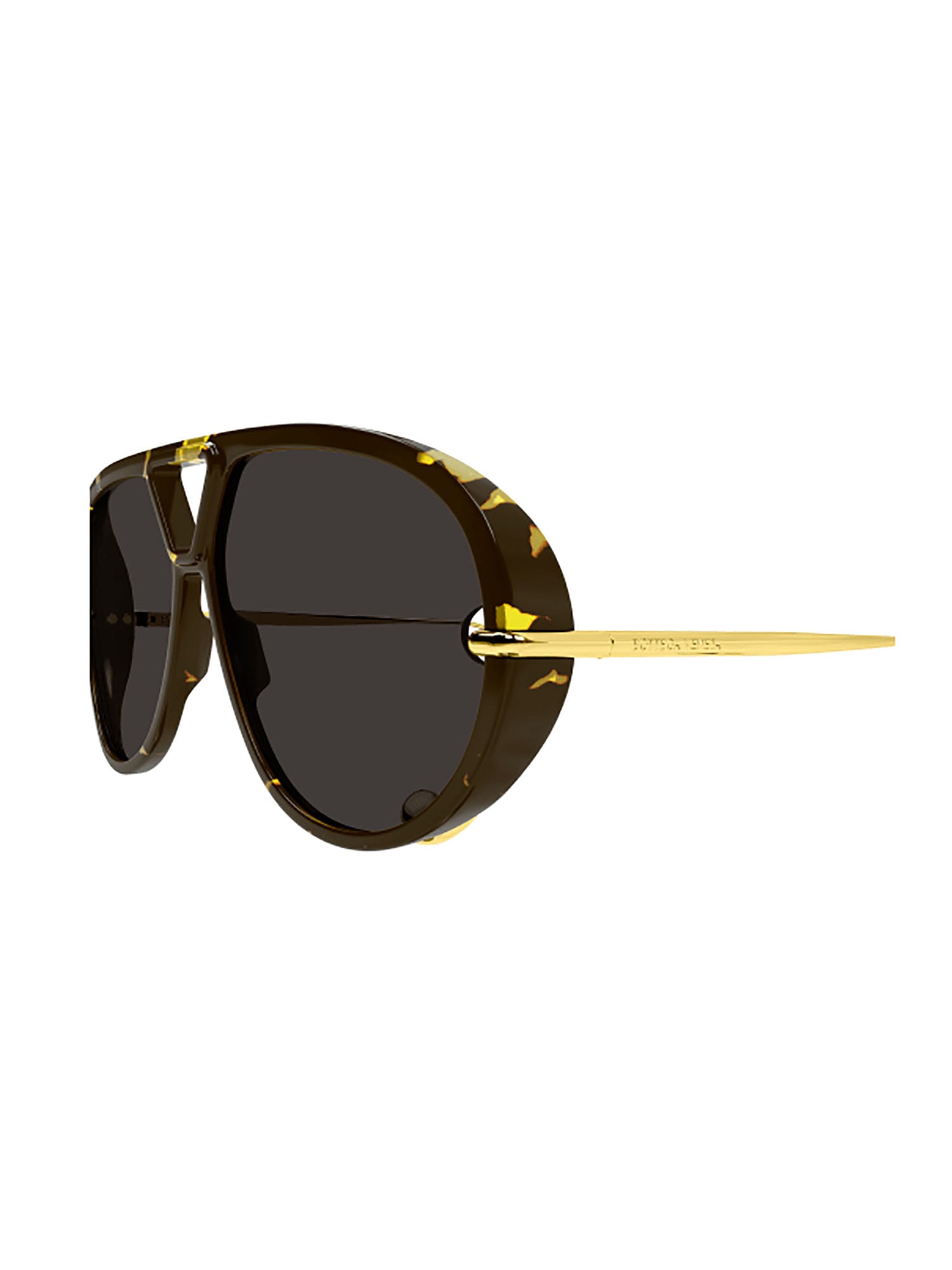 Bottega Veneta Bv1273s Linea Unapologetic Sunglasses In Havana Gold Grey