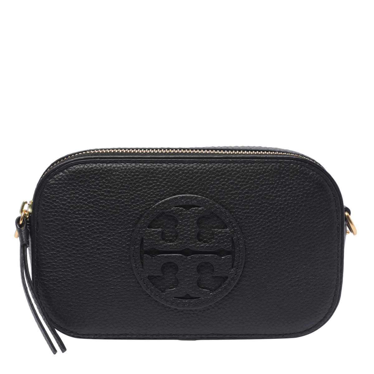 Shop Tory Burch Mini Miller Crossbody Bag In Black