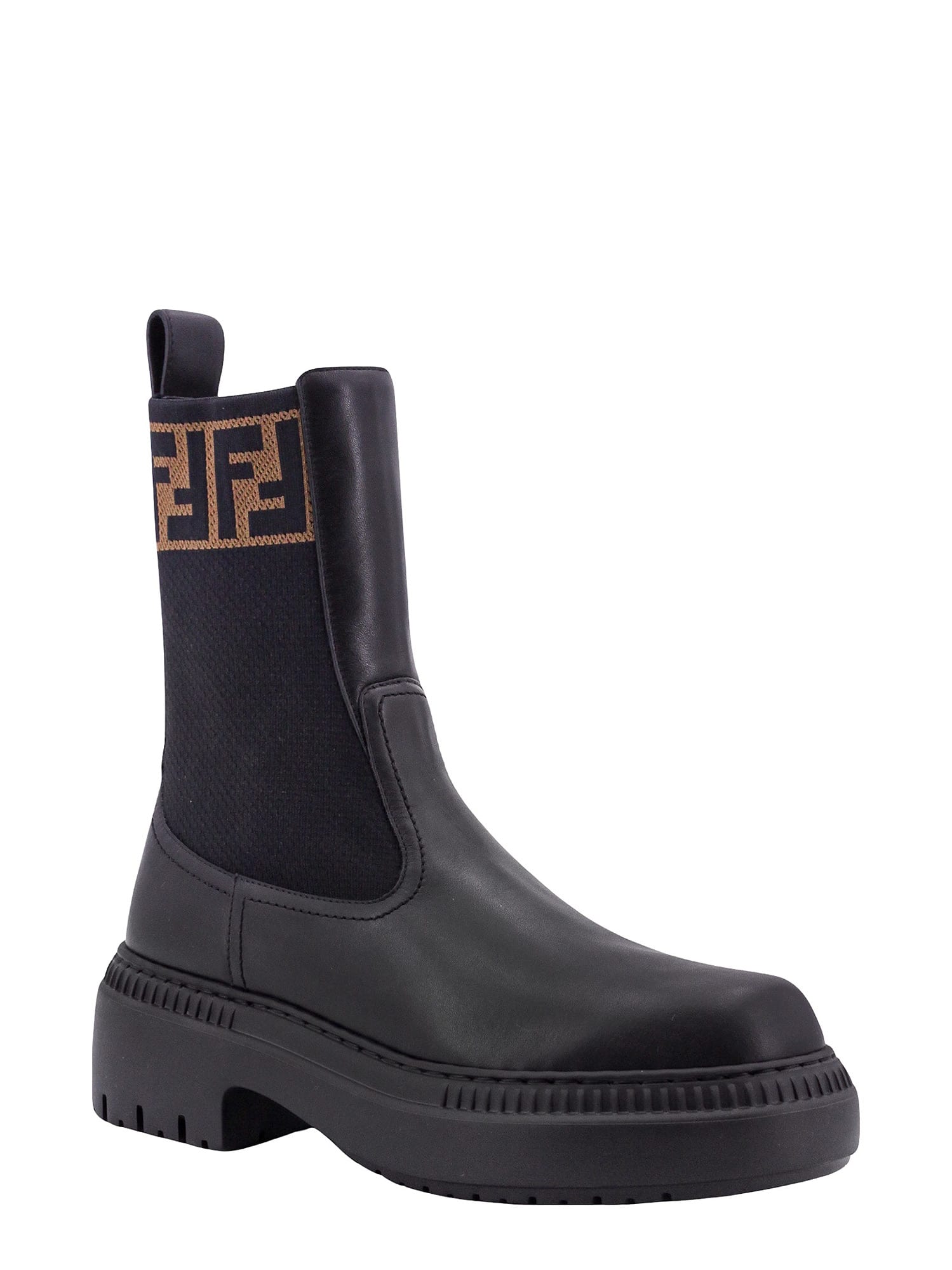 Shop Fendi Domino Boots In Nero