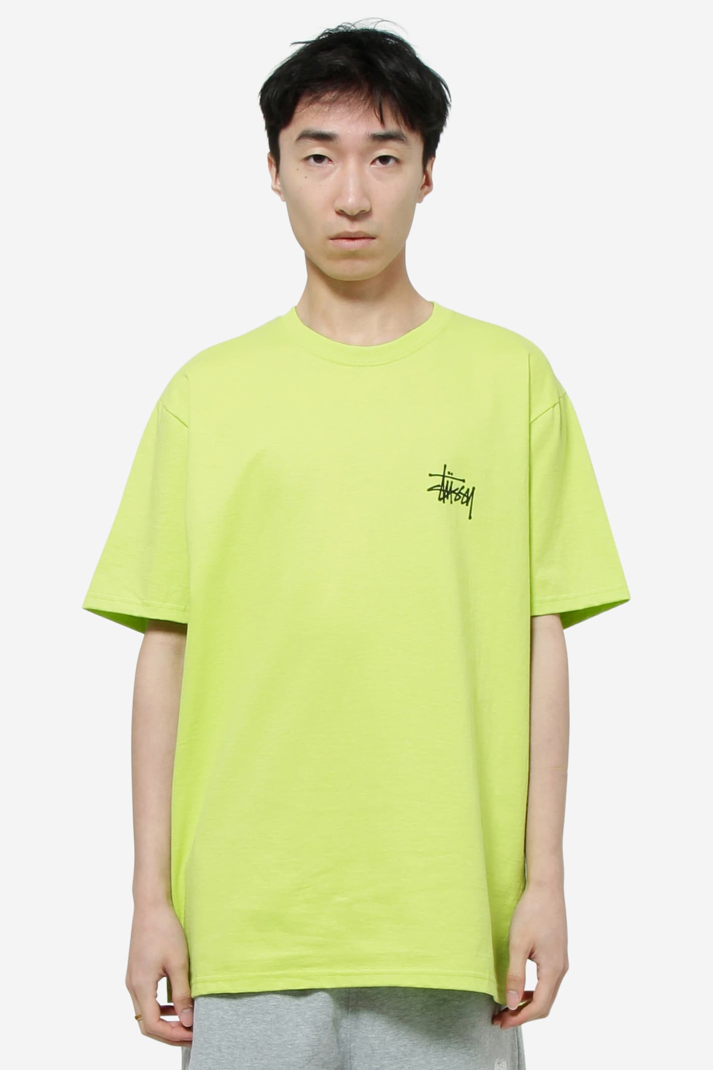 Han i går Rædsel Stussy Green Basic T-shirt In Lime | ModeSens