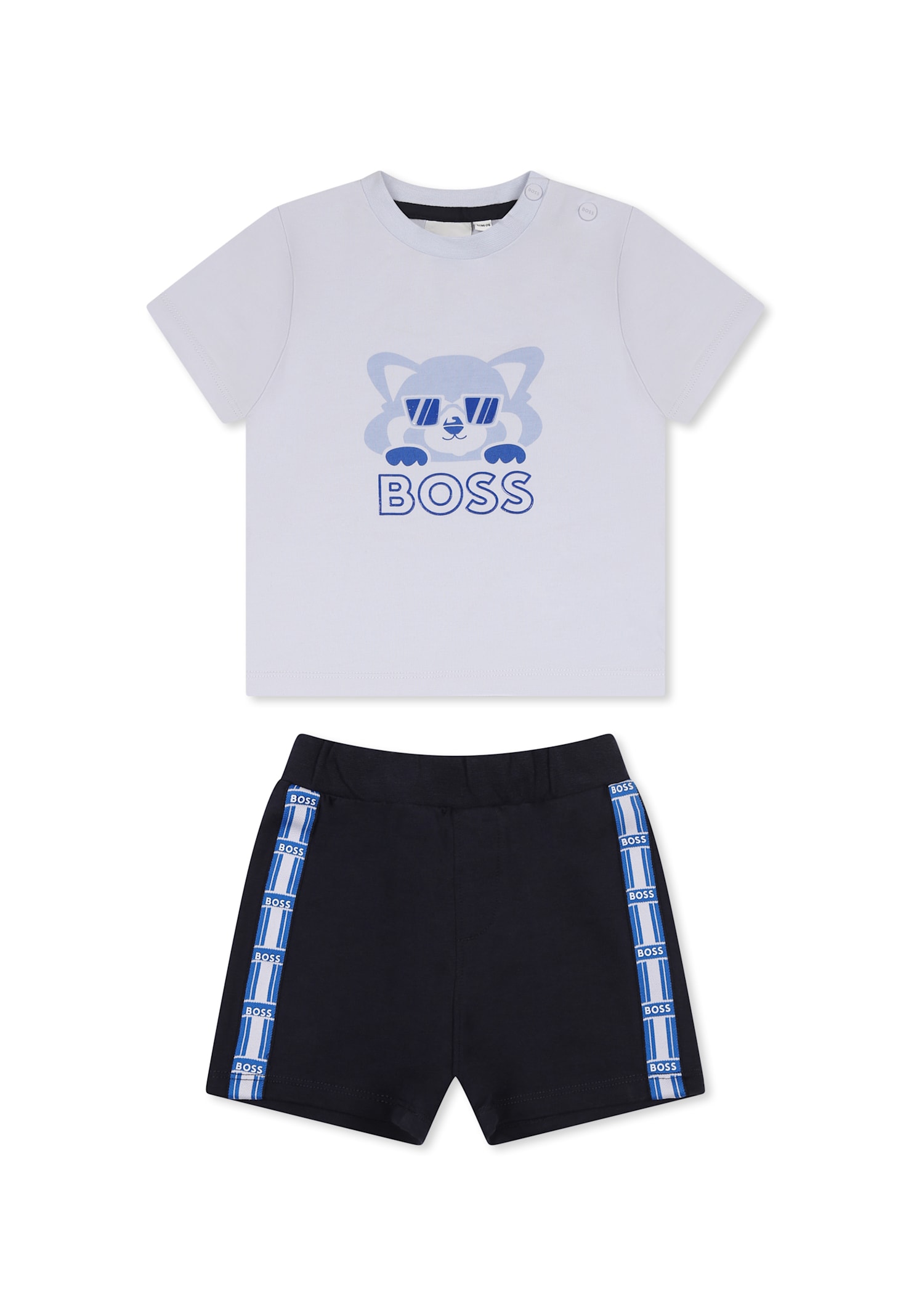 Hugo Boss Multicolor Suit For Baby Boy With Panda In Multicolor
