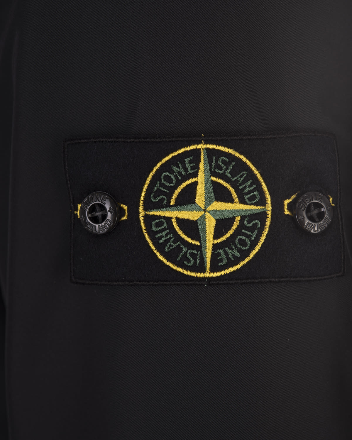 Shop Stone Island Black Micro Twill Hooded Blouson