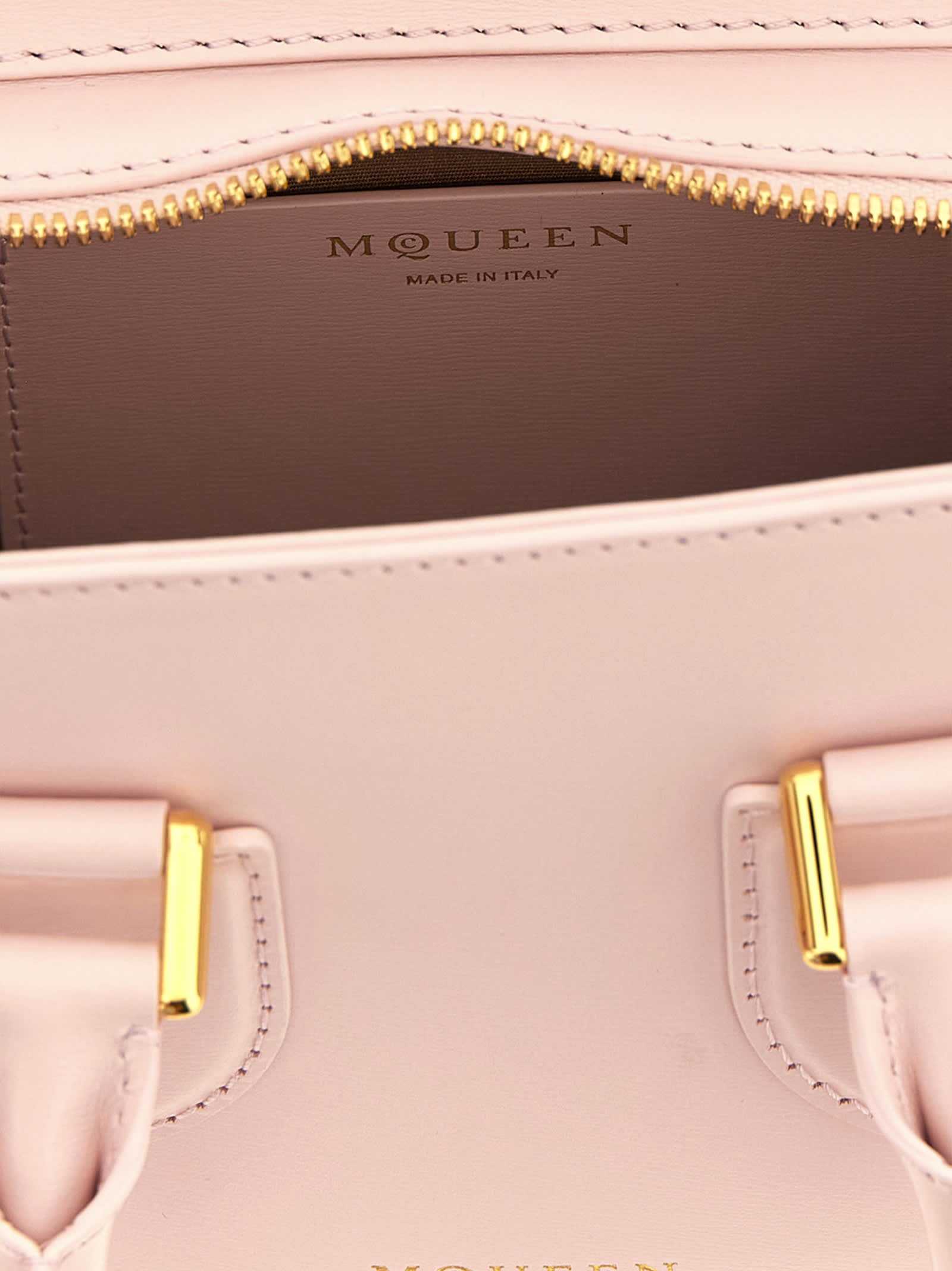 Alexander Mcqueen Mini Leather Birdee Cross-body Bag In Pink