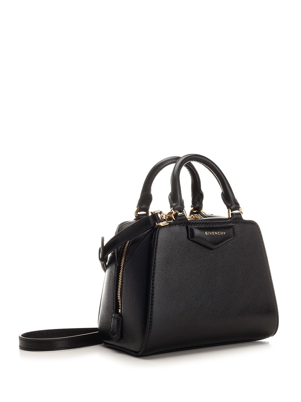 Shop Givenchy Antigona Cube Nano Bag In Black