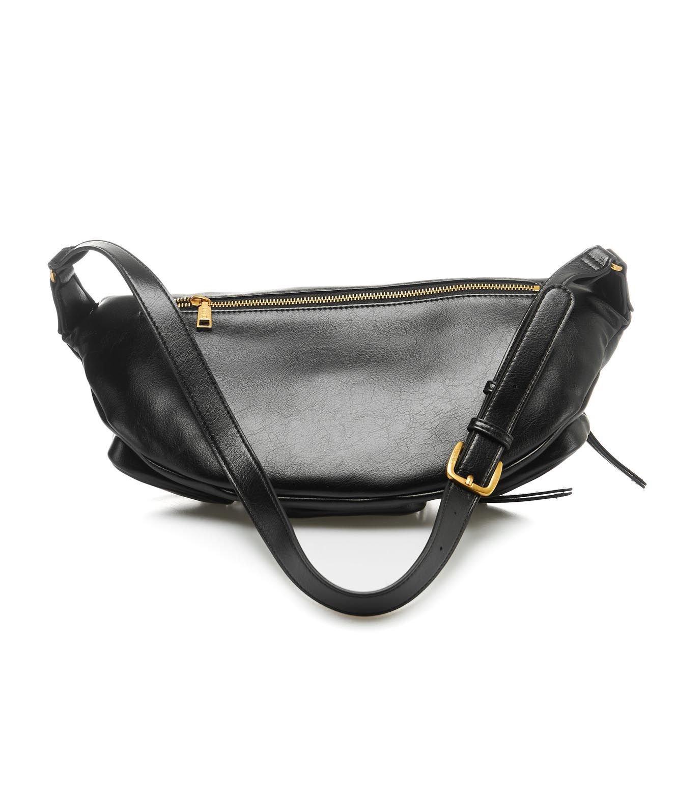 Shop Liu •jo Logo-lettering Zipped Belt Bag In Nero