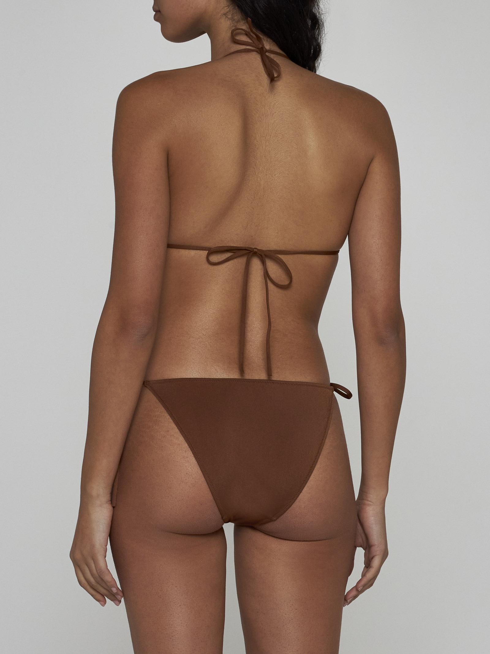 Shop Lido Venti Self-tie Bikini In Bronze