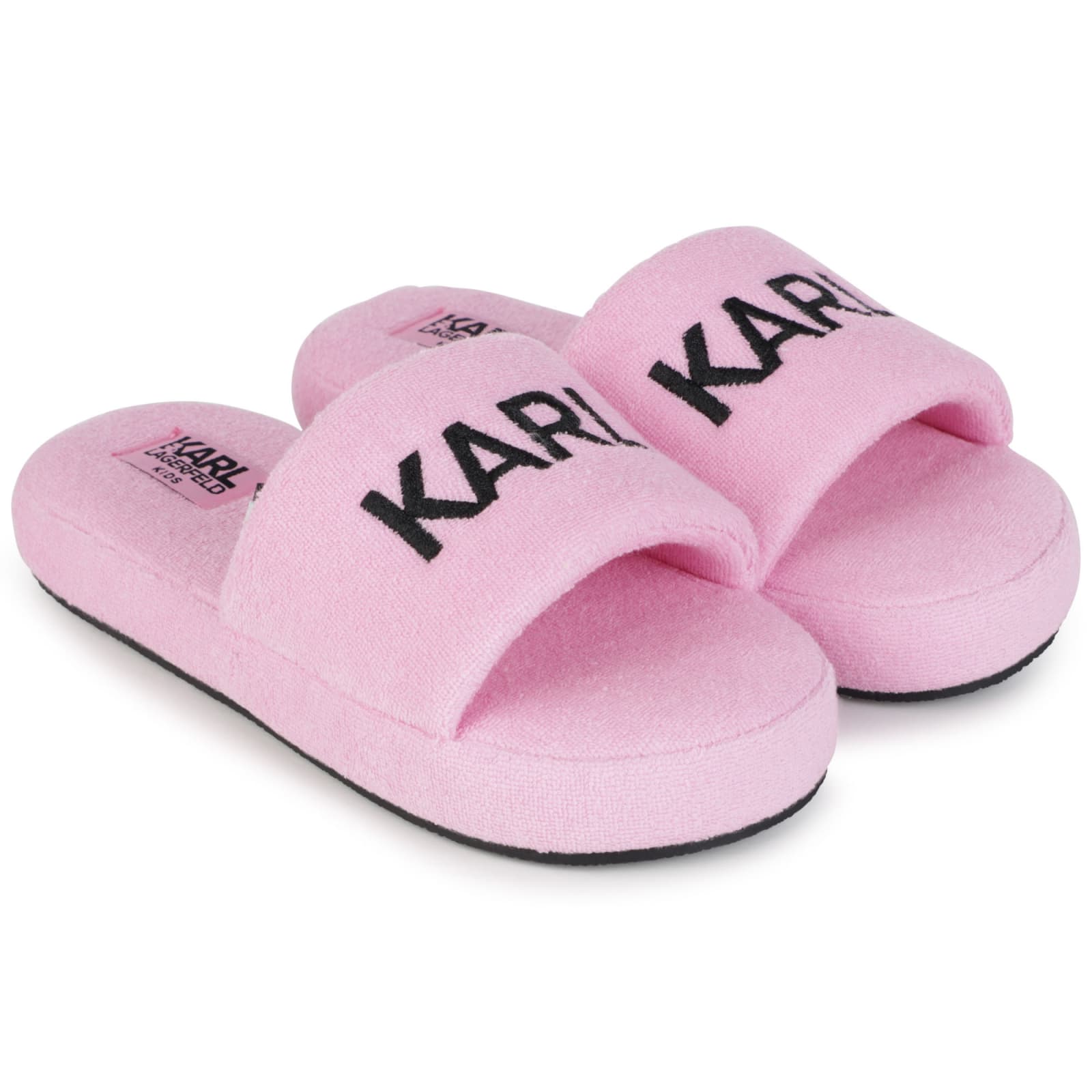 Karl Lagerfeld Kids' Slippers With Logo In Pink