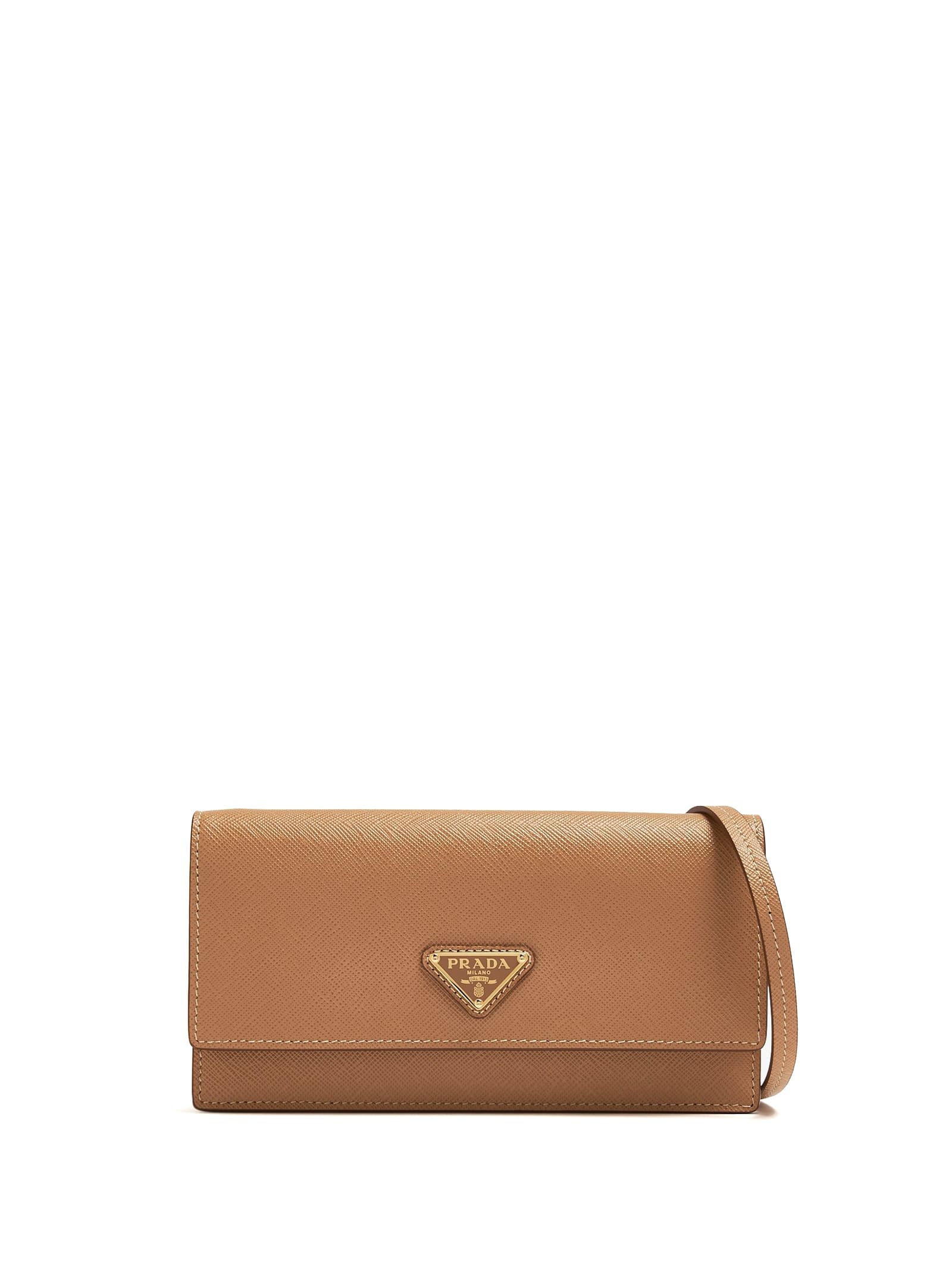 Shop Prada Shoulder Bag In Naturale