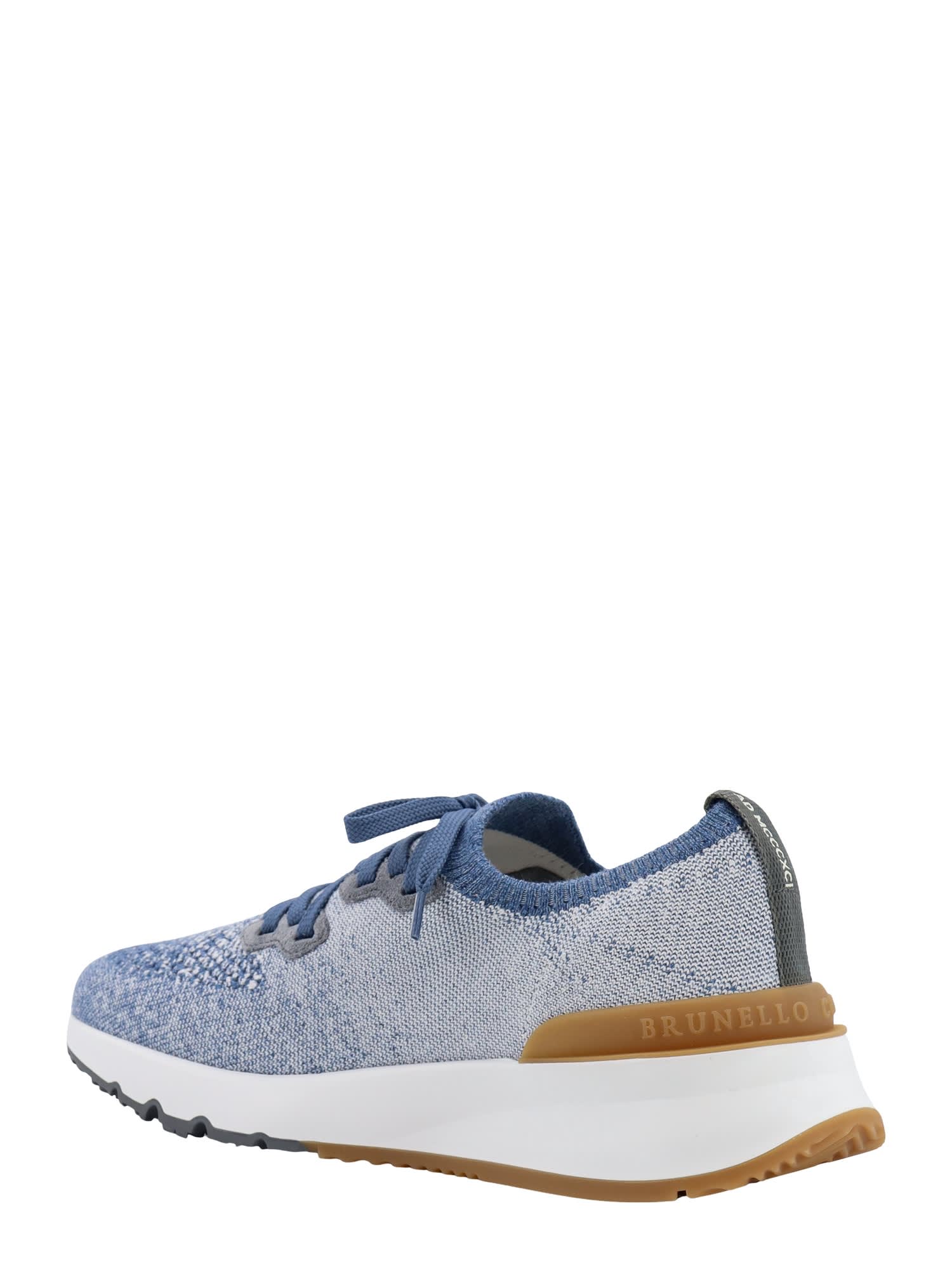 Brunello Cucinelli Speckled Low-top Sneakers In White
