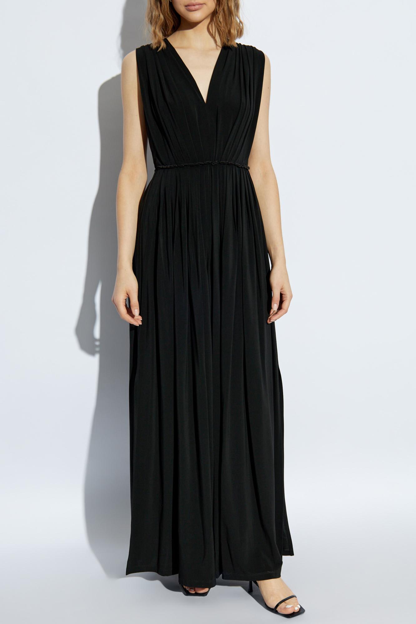 Max Mara Women Walter Long Dress In Stretch Jersey In Black
