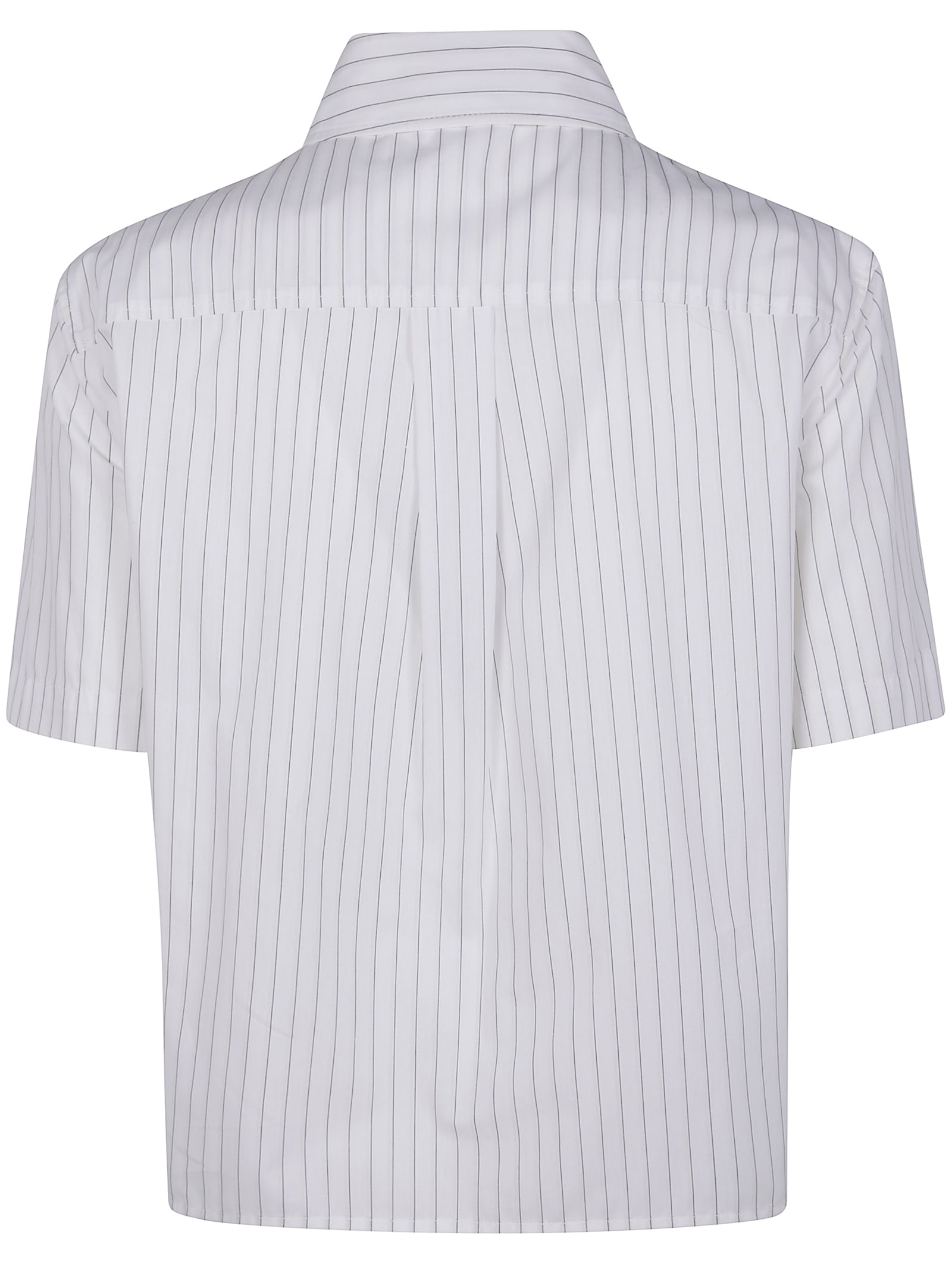 Shop Pinko Innuendo Popeline Shirt In Zpz White Black Beige