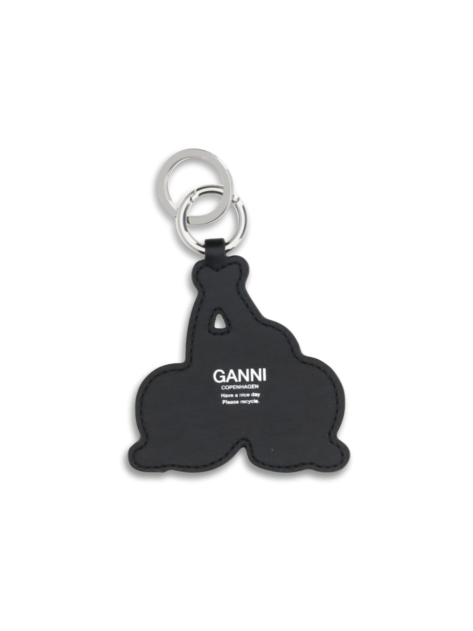 Ganni Women Cherry Keyring In Red