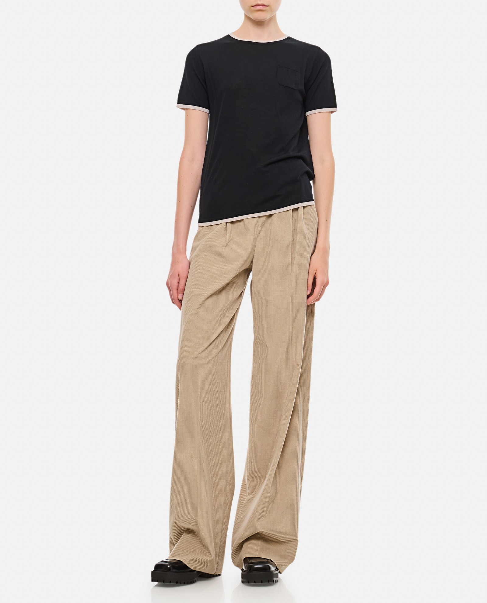 Shop Max Mara Lerici Corduroy Pants In Beige