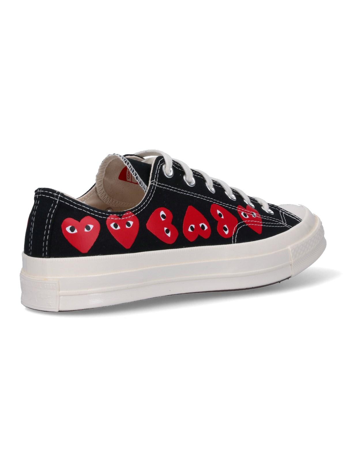 Shop Comme Des Garçons Low Converse Multi Heart Chuck 70 Sneakers In Black