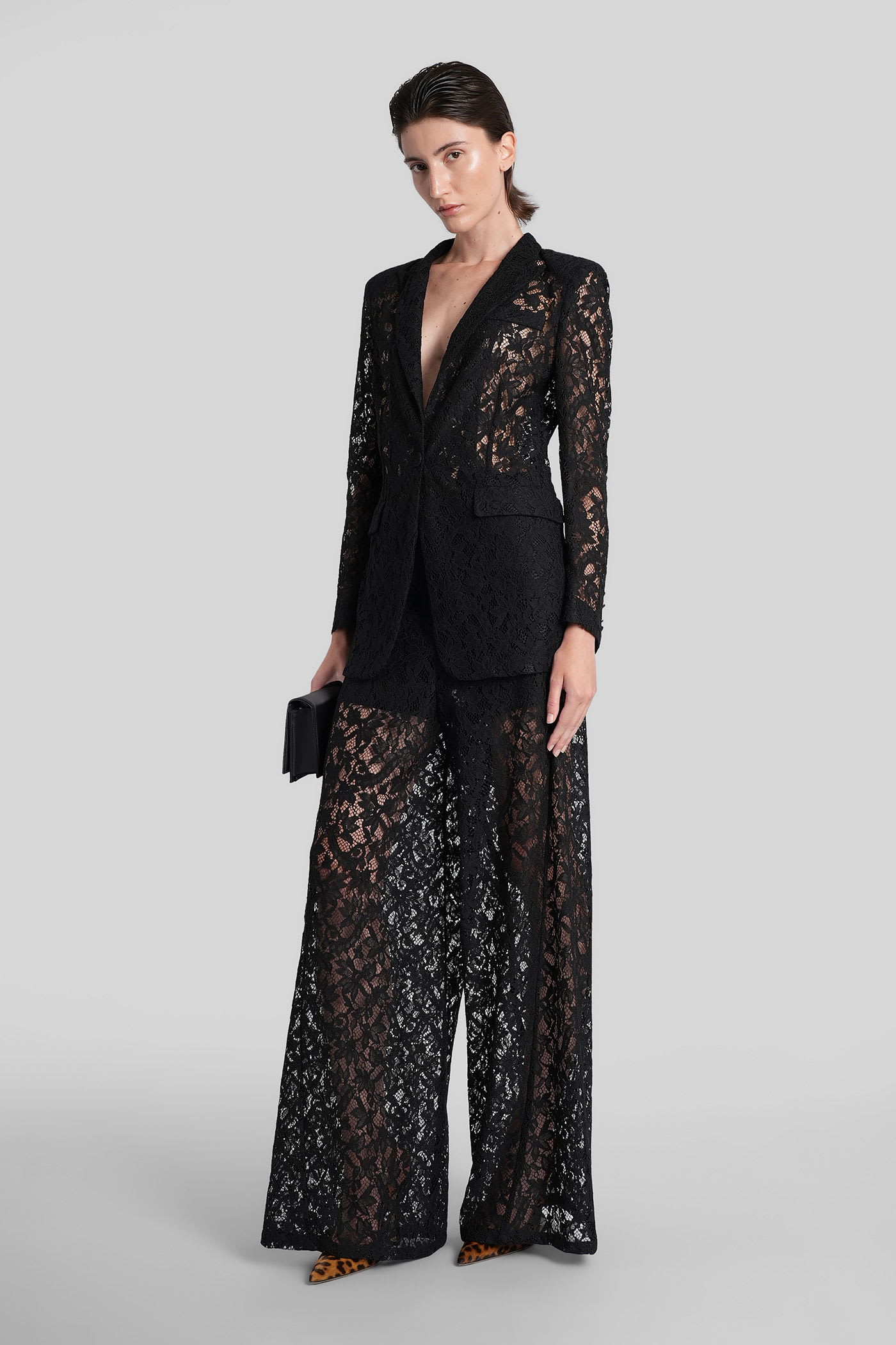 Blumarine Pants In Black Polyester In Black