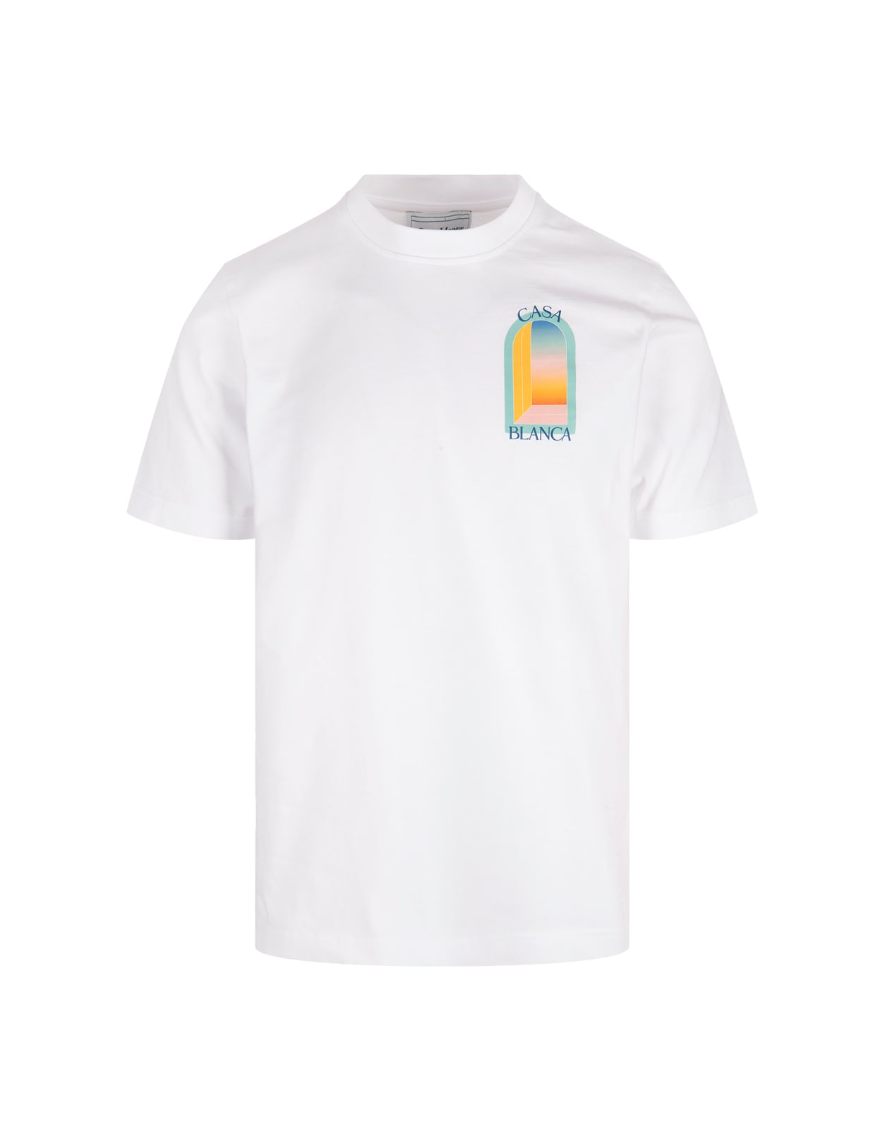 Shop Casablanca Larc Coloré T-shirt In White