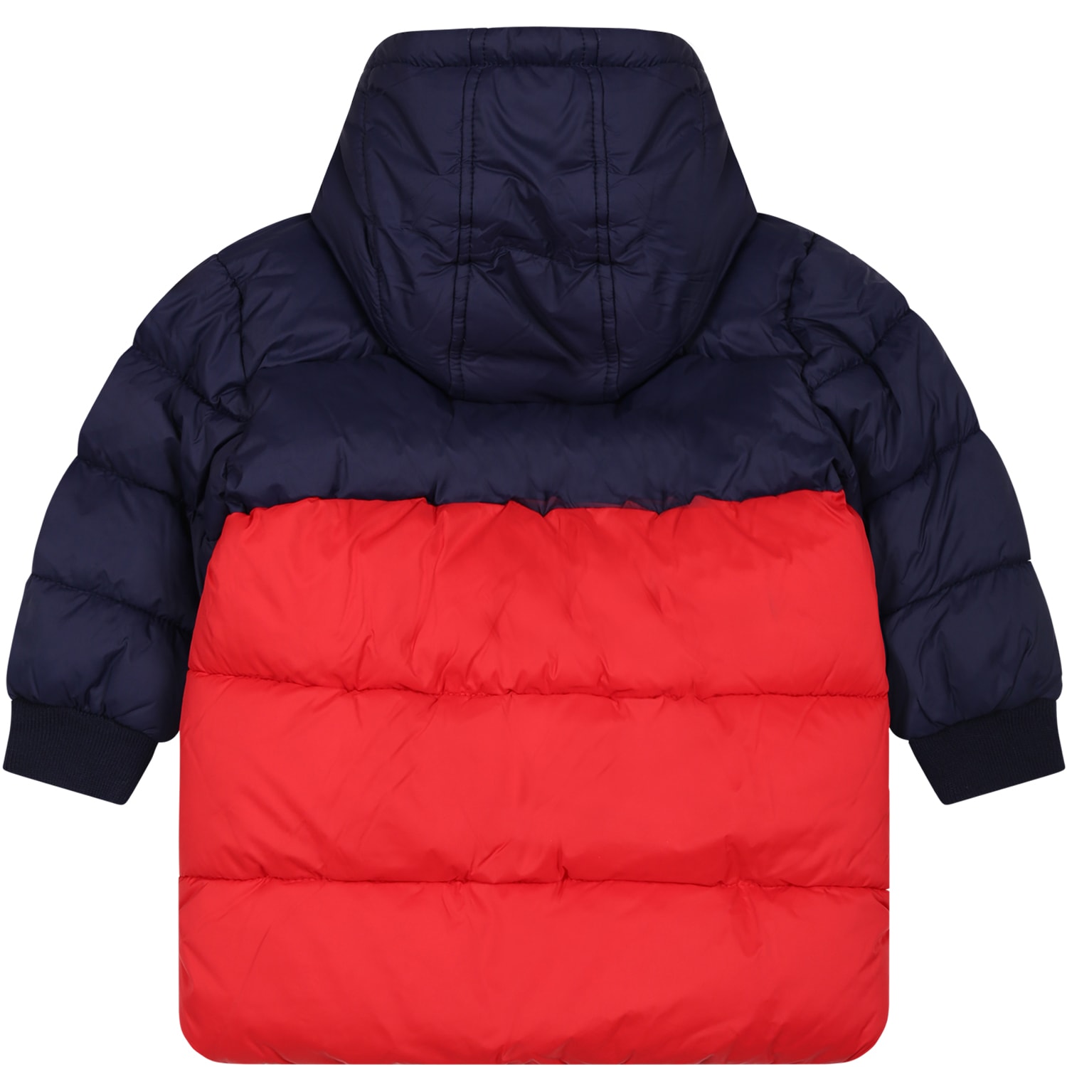 Shop Timberland Blue Down Jacket For Baby Boy With Logo
