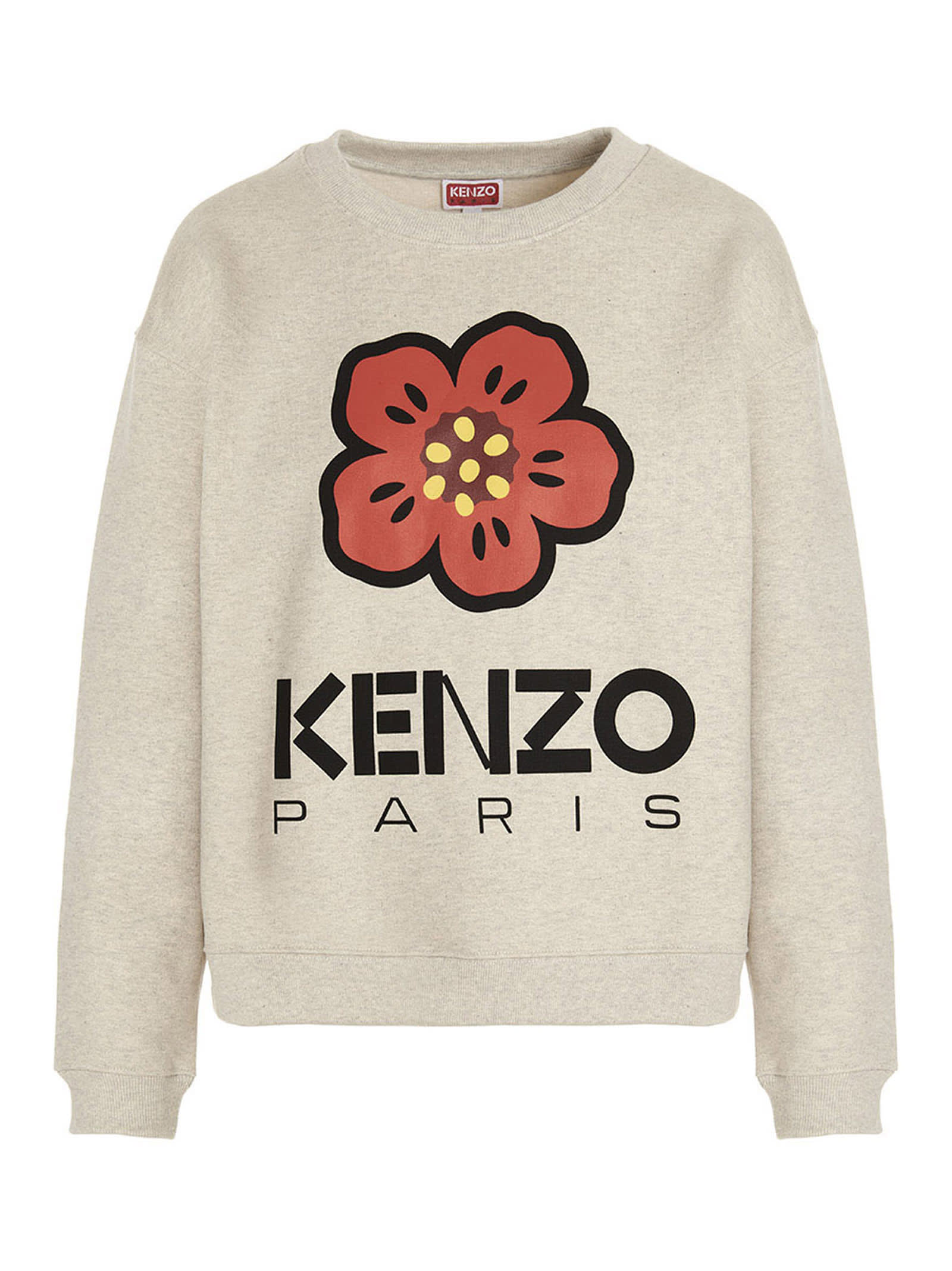 Shop Kenzo Paris Sweatshirt In Gris Clair