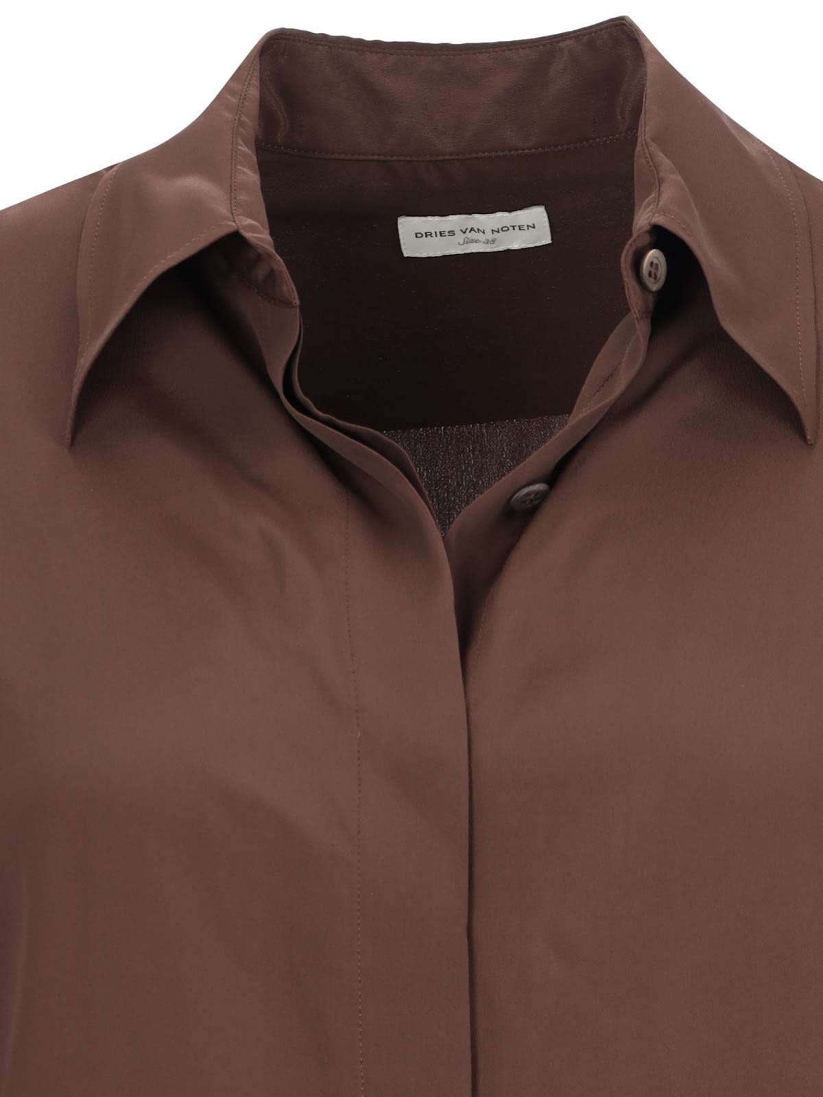 Shop Dries Van Noten Classic Shirt In Brown