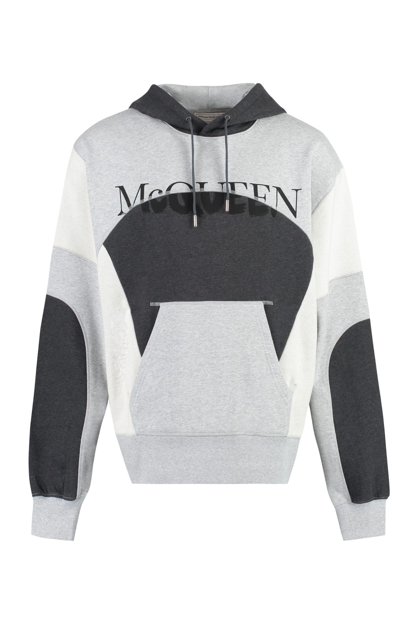 Shop Alexander Mcqueen Cotton Hoodie In Grey